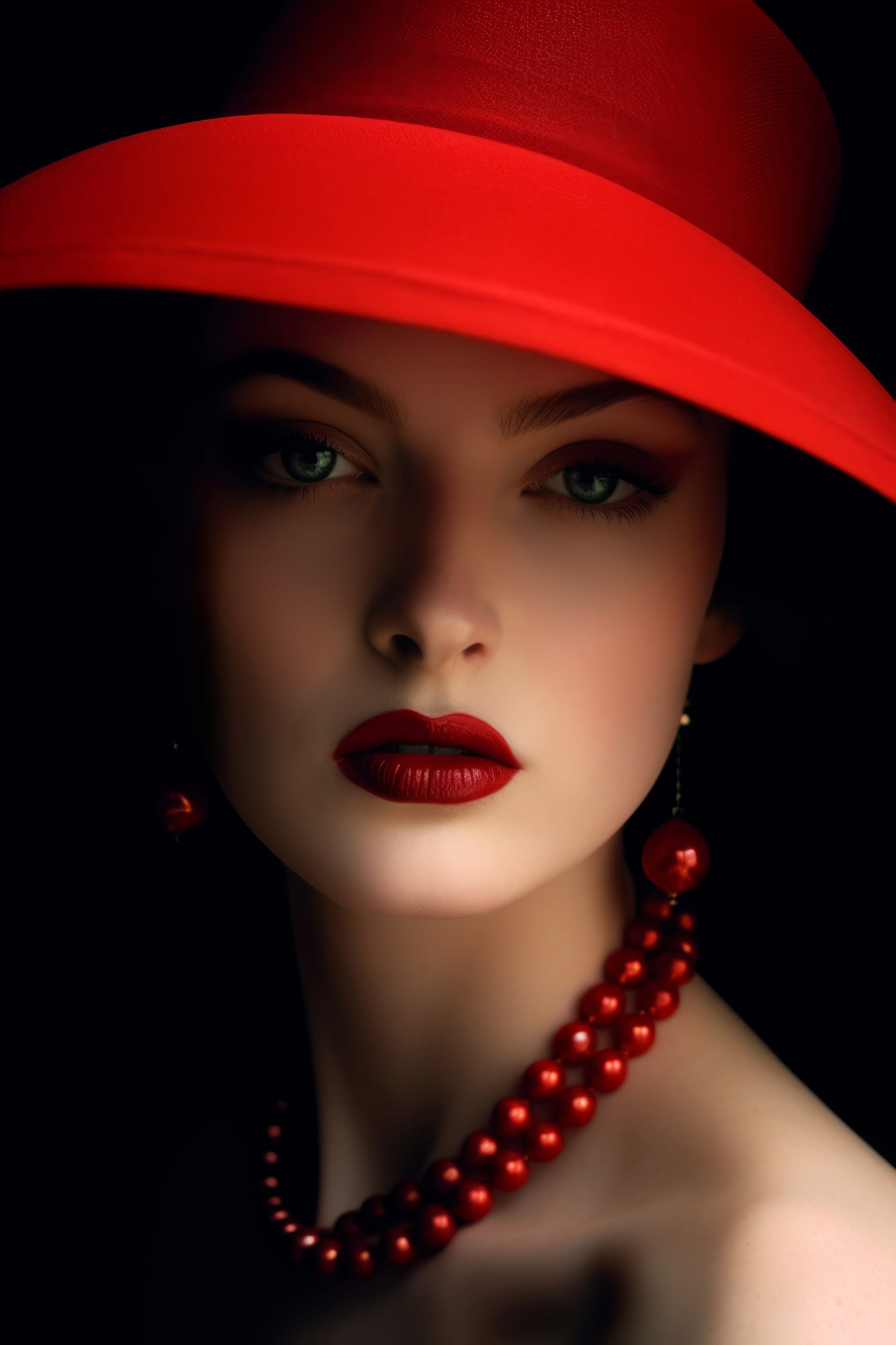 Best instagram profile pictures woman red hat earrings