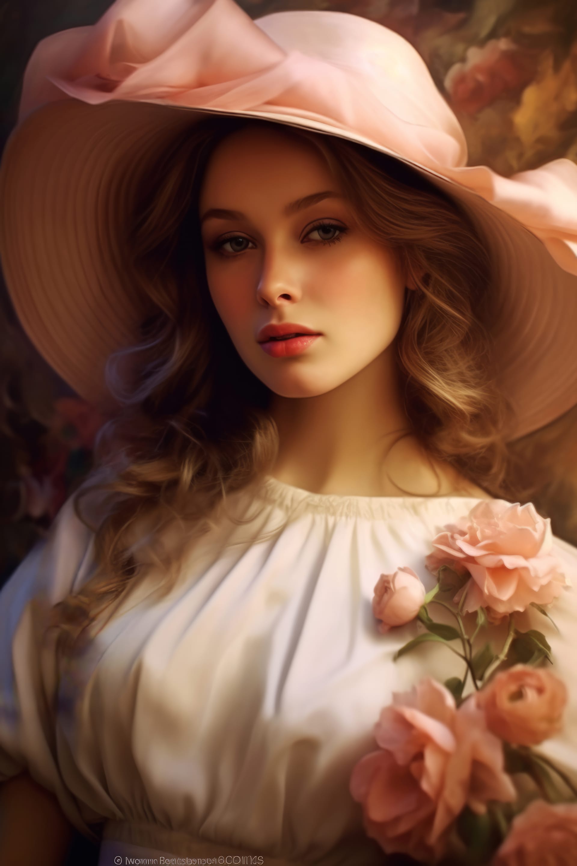 Girl with pink hat flower best instagram profile pictures