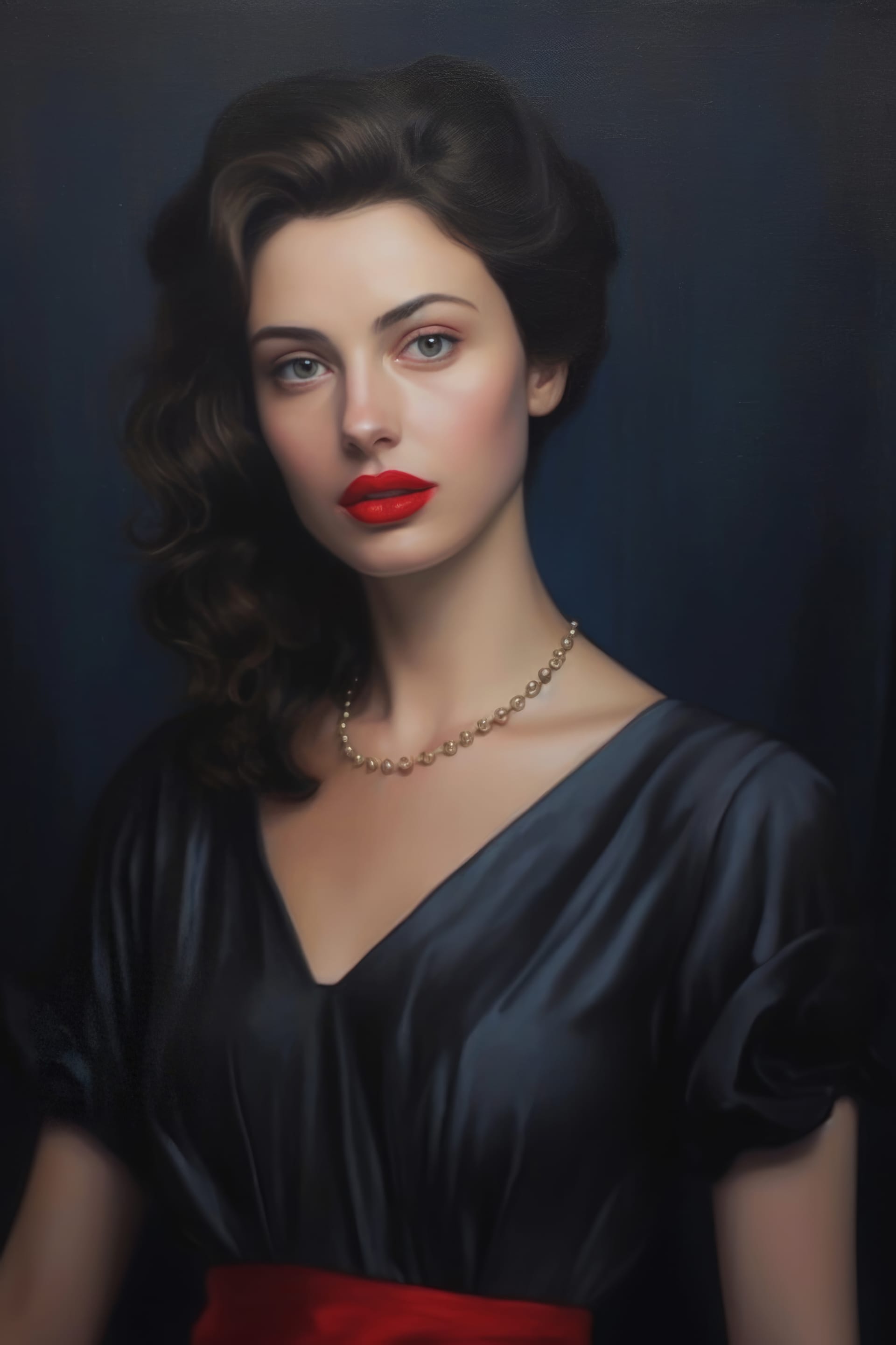 Portrait woman with beautiful red lips best instagram profile pictures