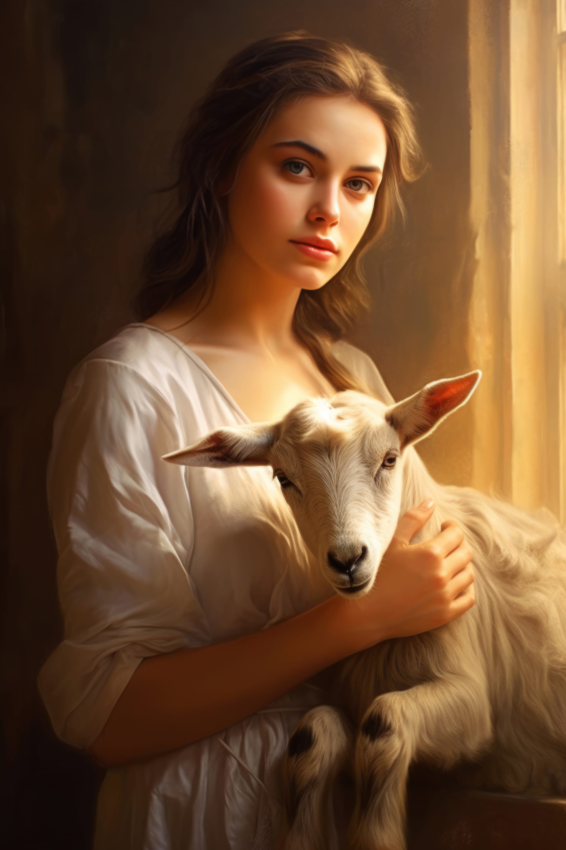 Best pfp for instagram beautiful girl with goat by person
