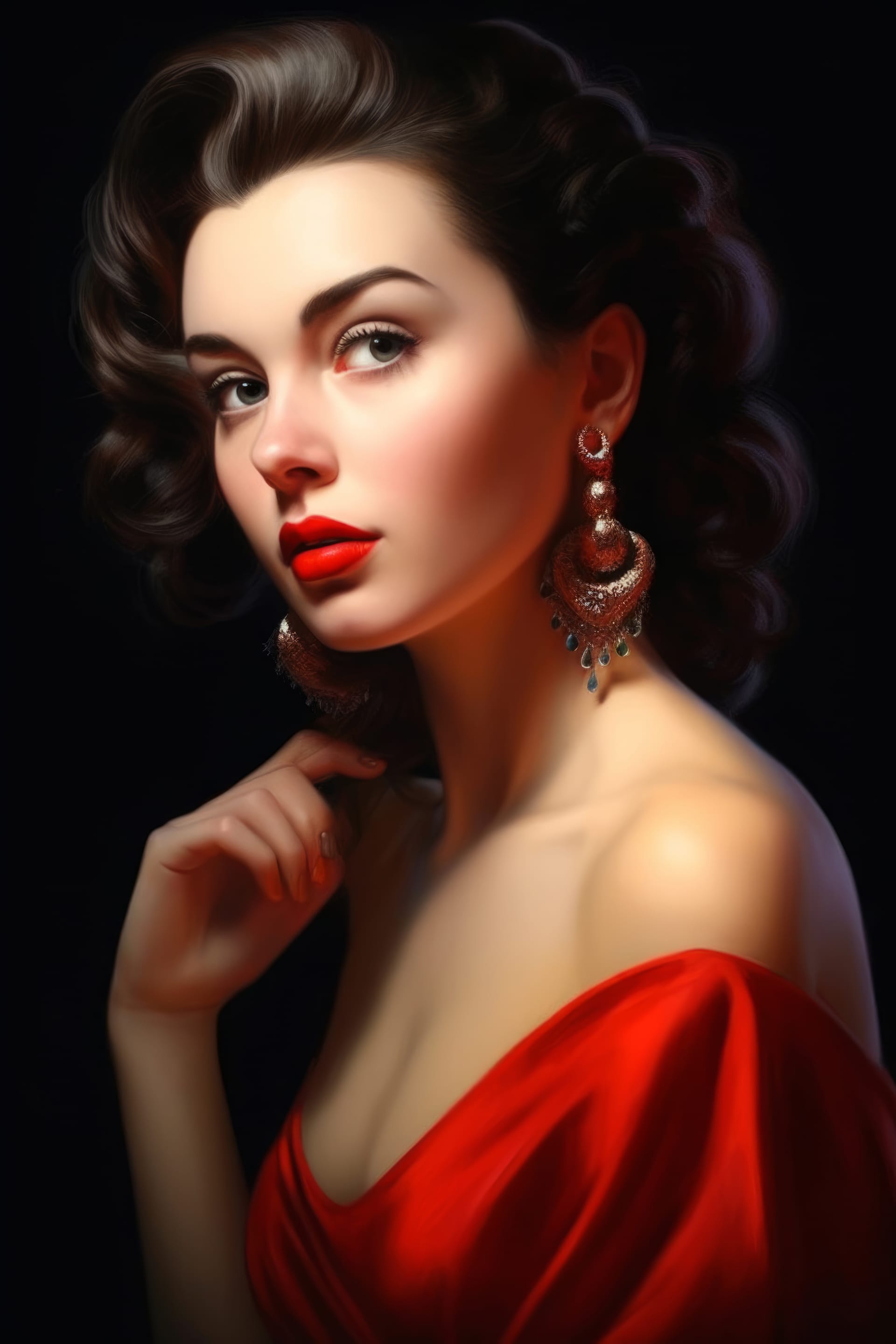 Beautiful young woman red dress best profile picture for facebook