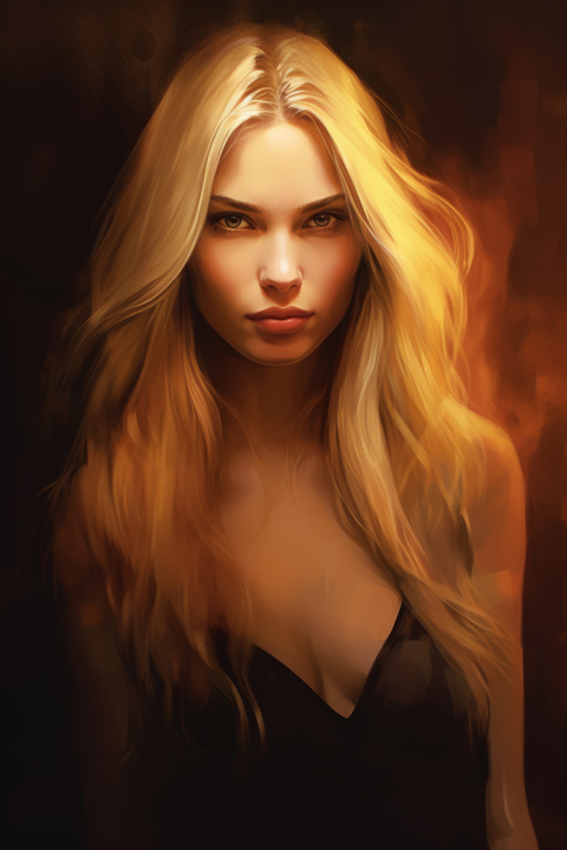 Best profile picture for facebook portrait woman with long blonde hair