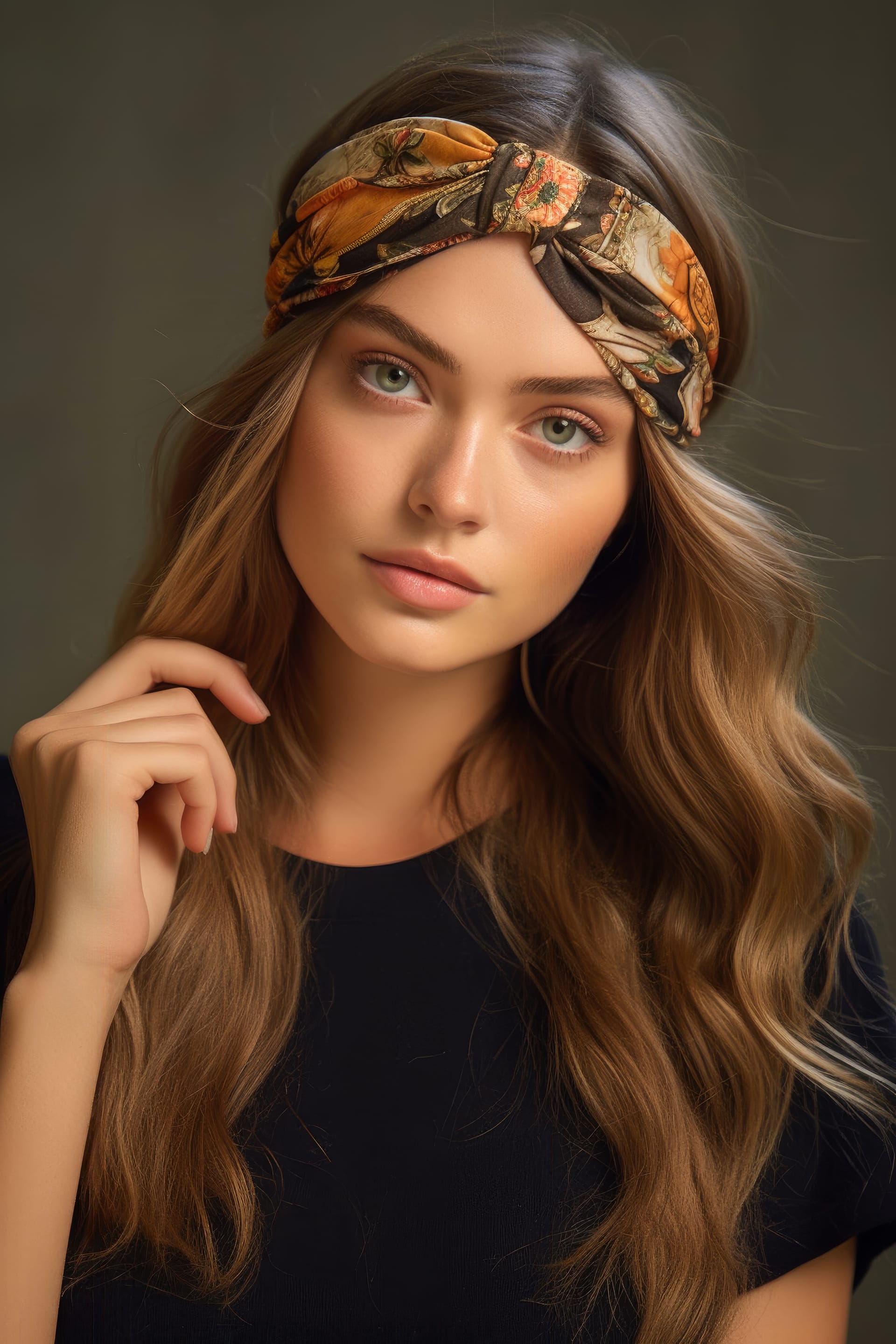 Model wearing headband best profile picture for facebook