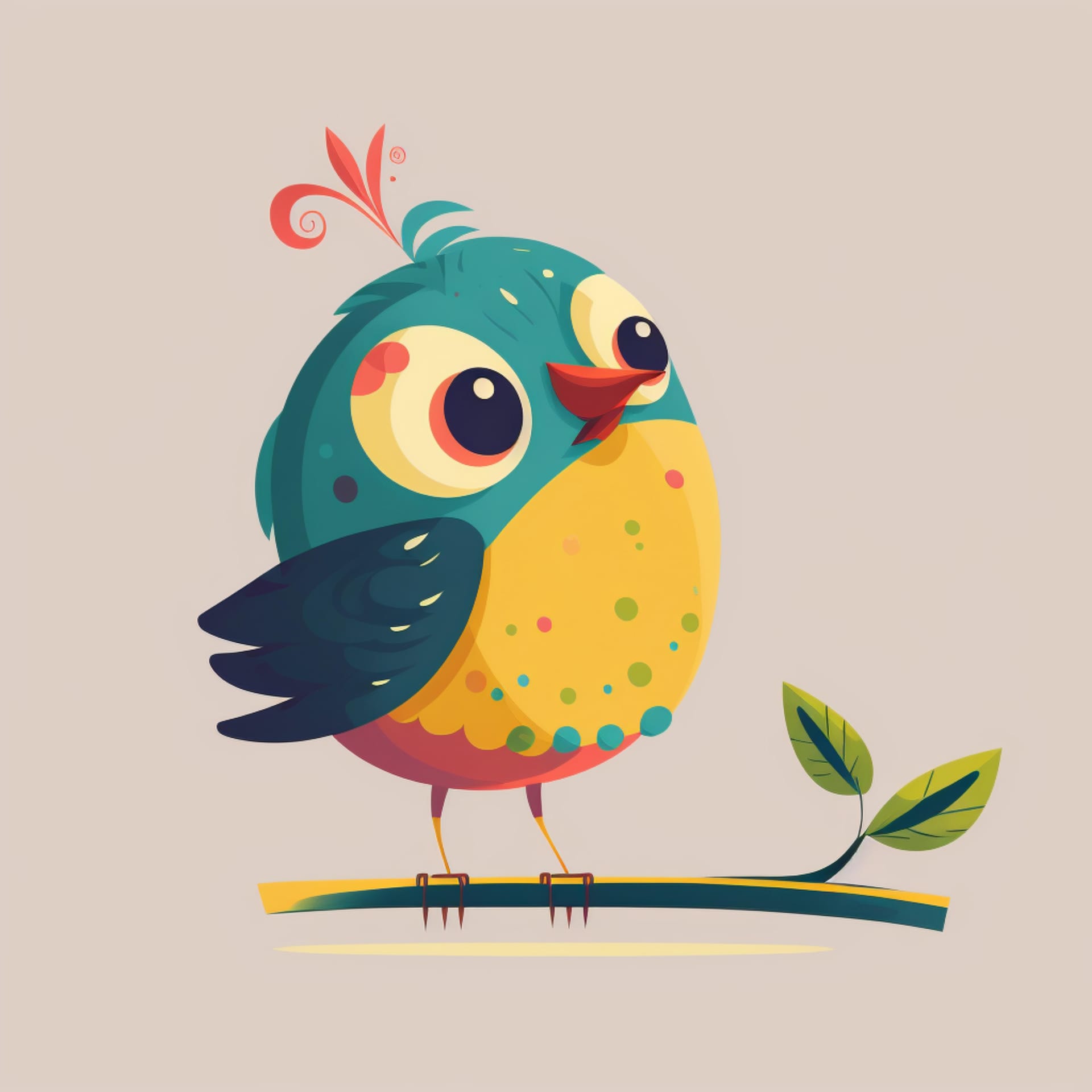 Bird profile picture cute cartoon bird illustration picture