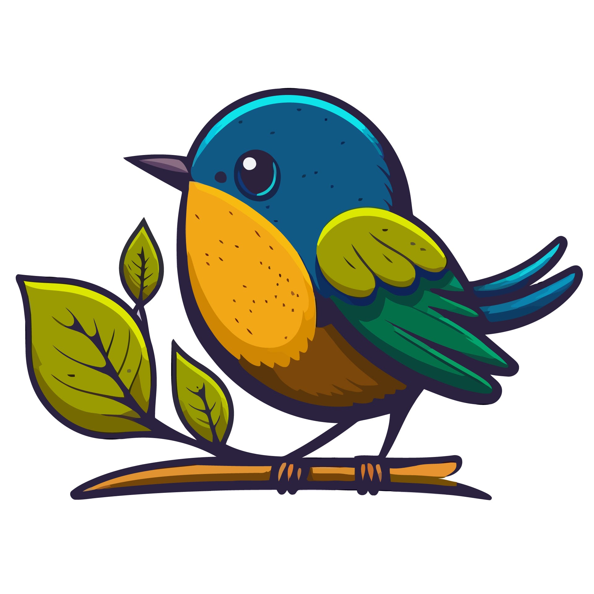 Little bird cartoon animal illustration logo mascot icon excellent image