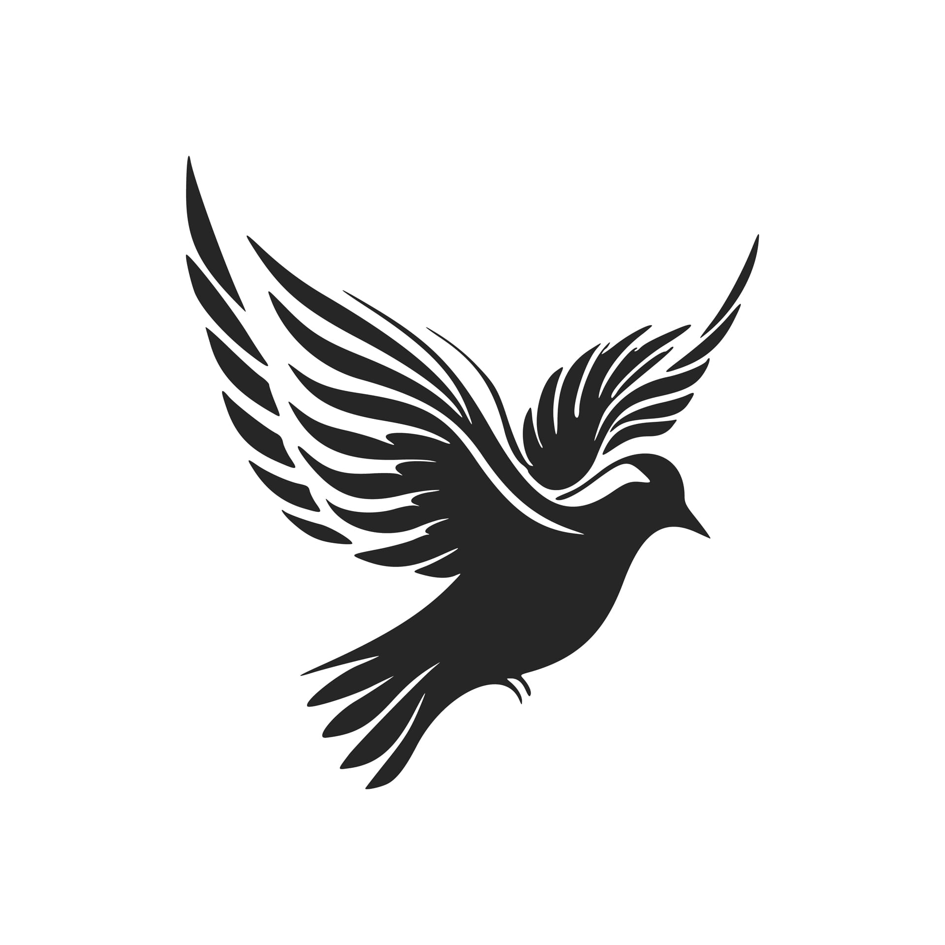 Universal black white dove logo ideal wide range industries