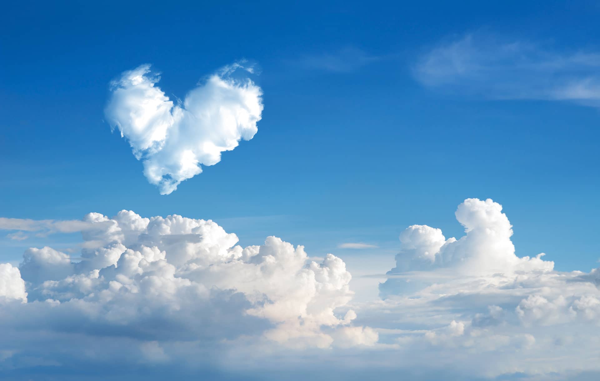 Blue profile picture romantic heart cloud abstract blue sky cloud