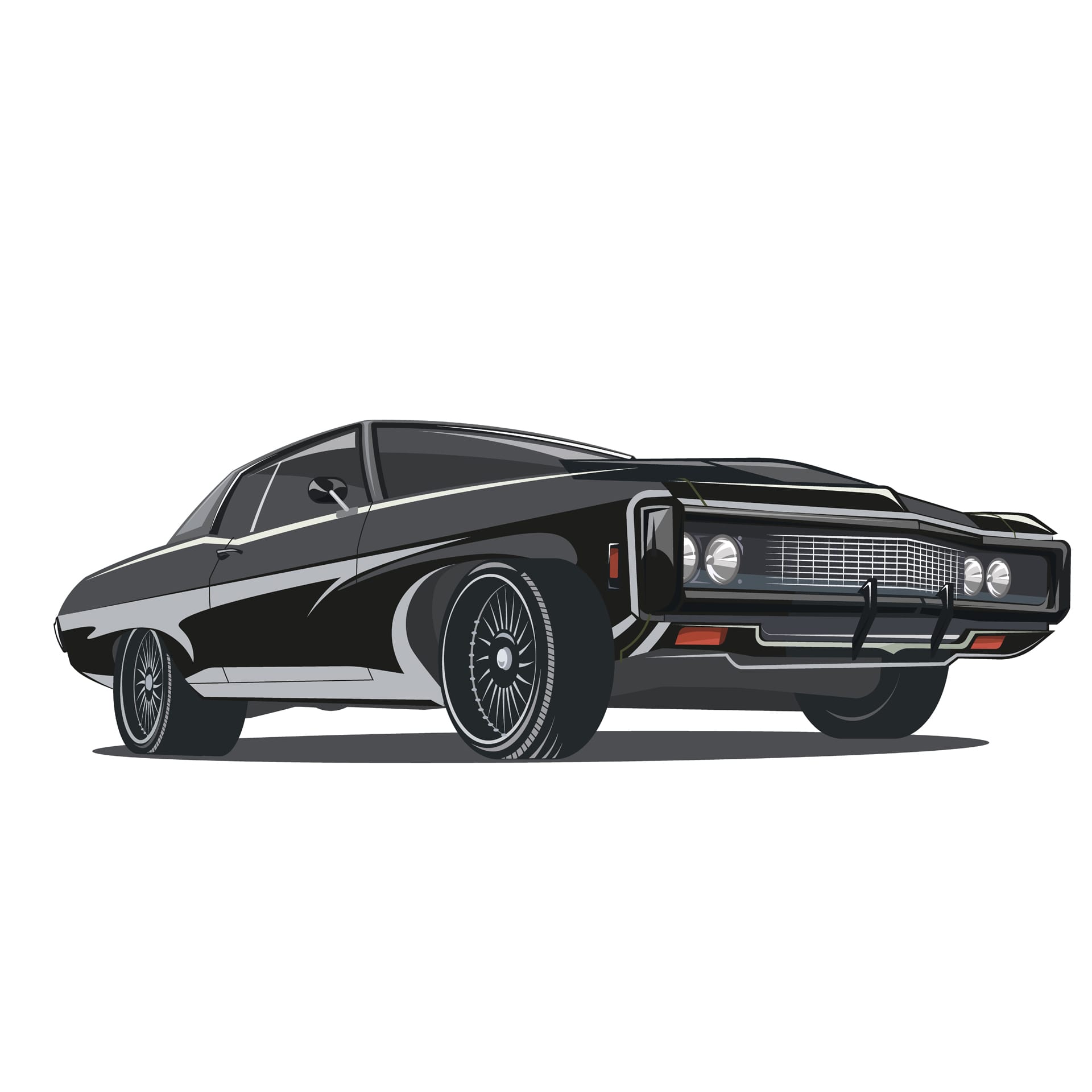 Car profile picture muscle car classic vehicle poster