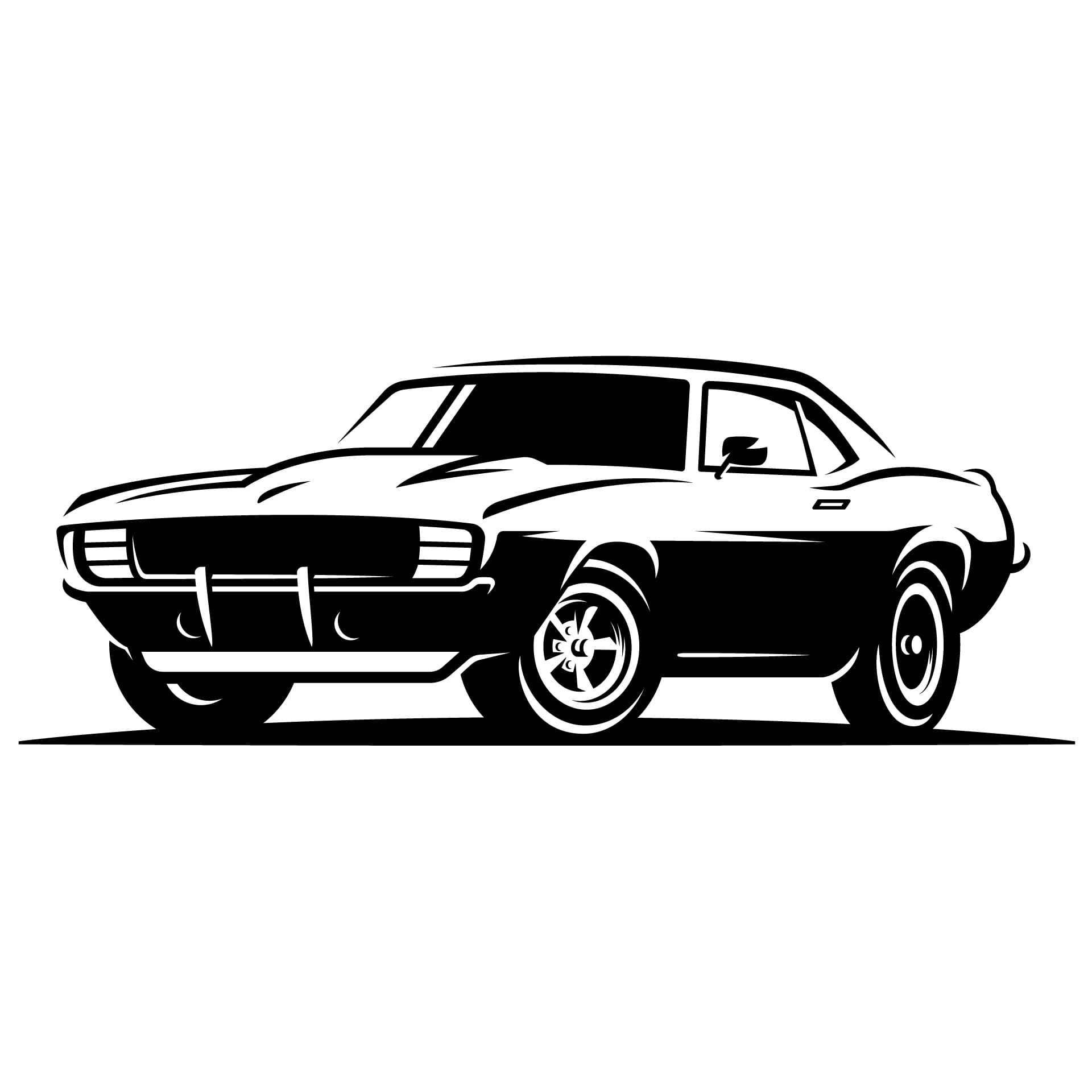 Car profile picture muscle car illustrations excellent image