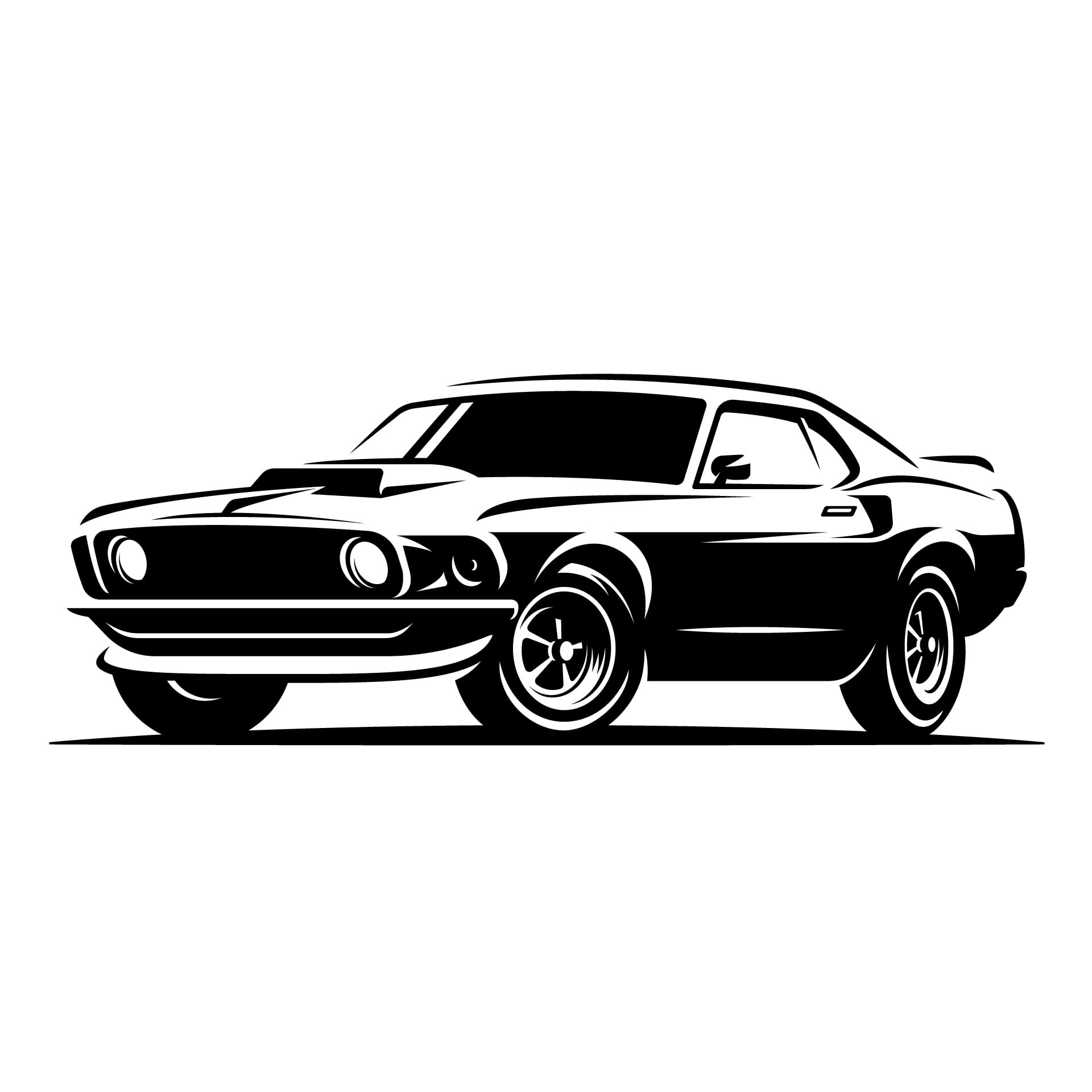 Car profile picture muscle car illustrations image
