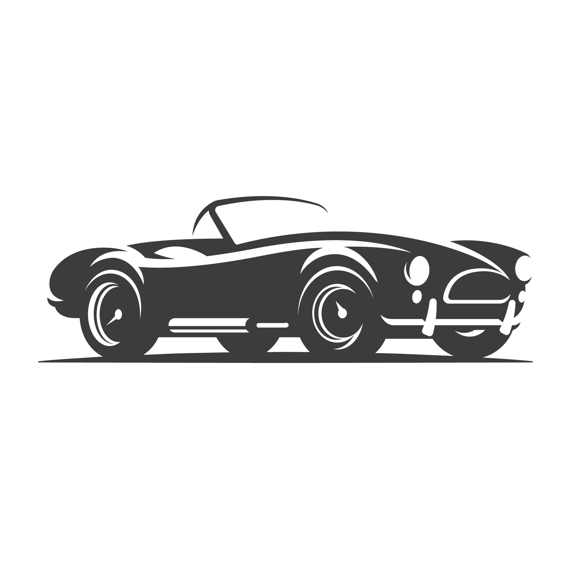 Retro car roadster illustration image car profile picture