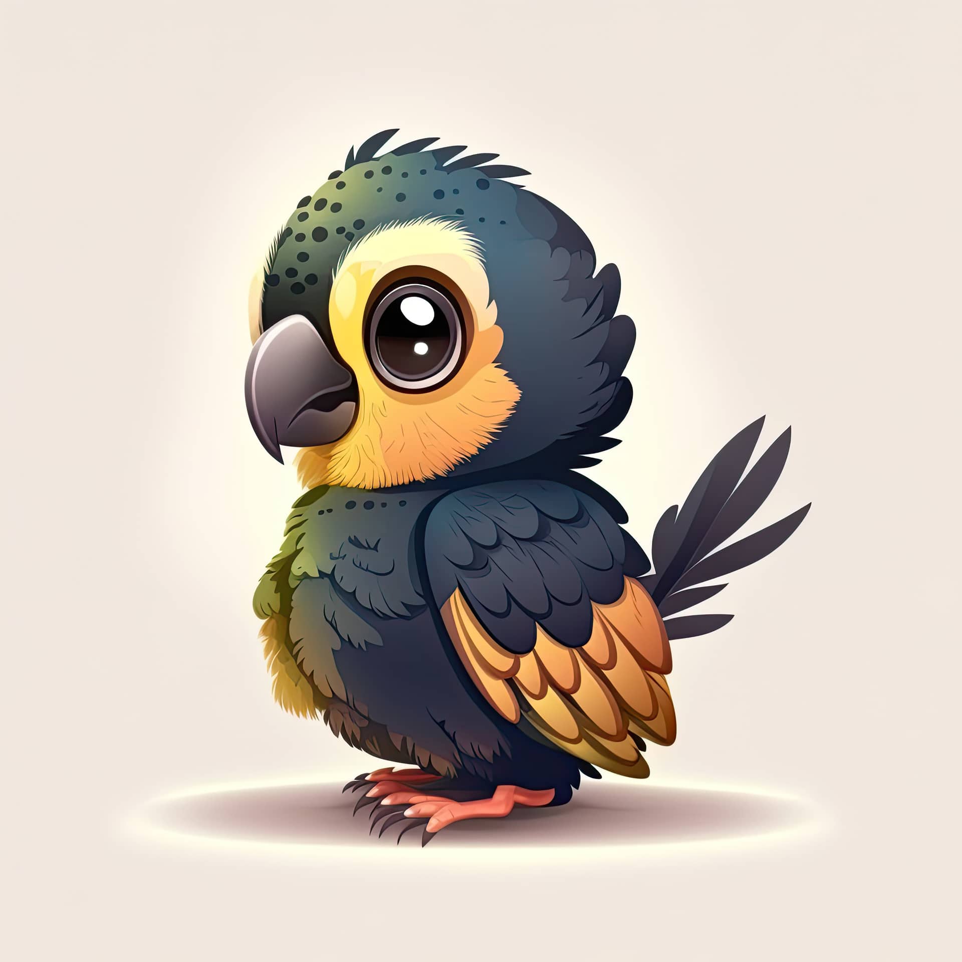 Beautiful colorful parrot color background generative