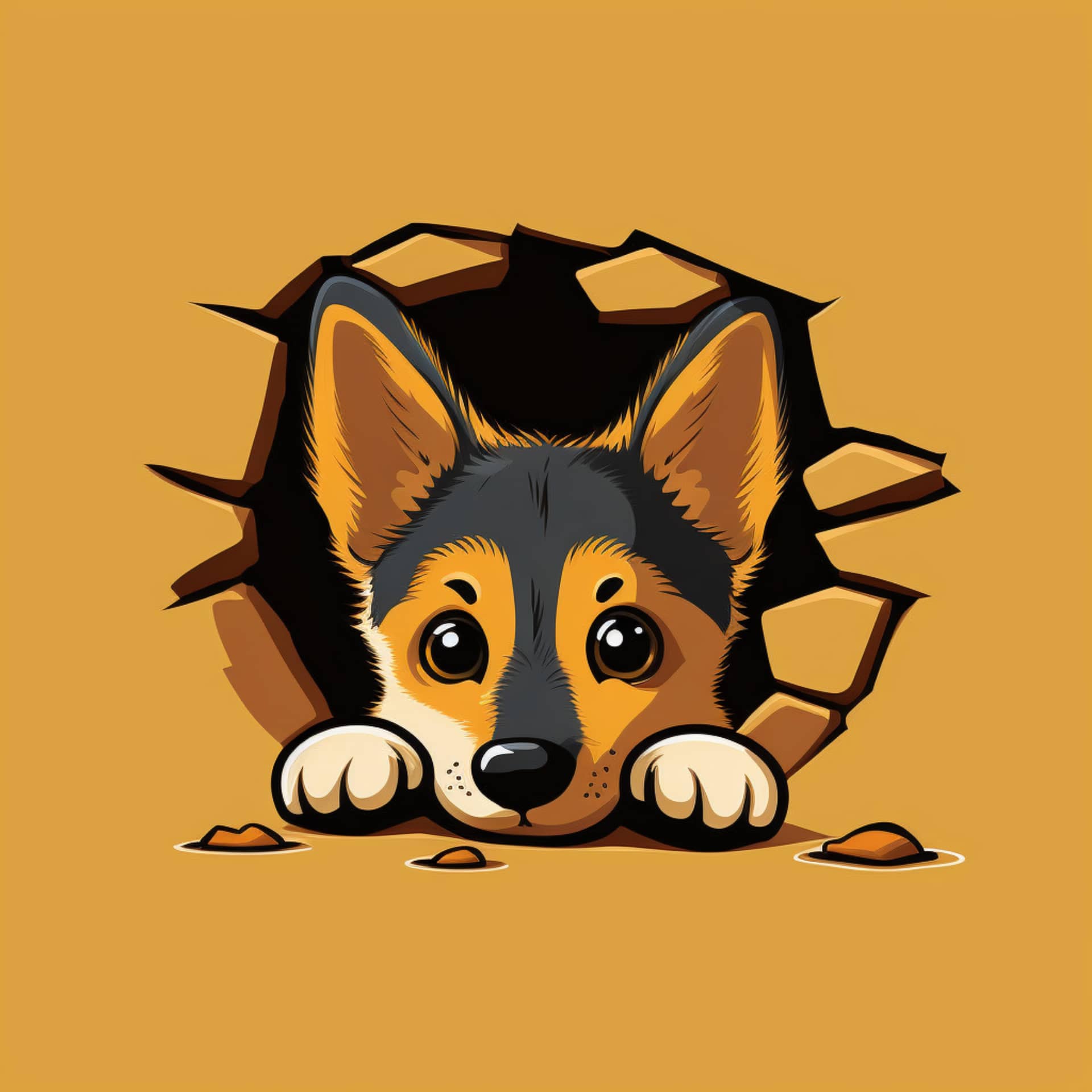 Cute dog cartoon icon illustration expressive image