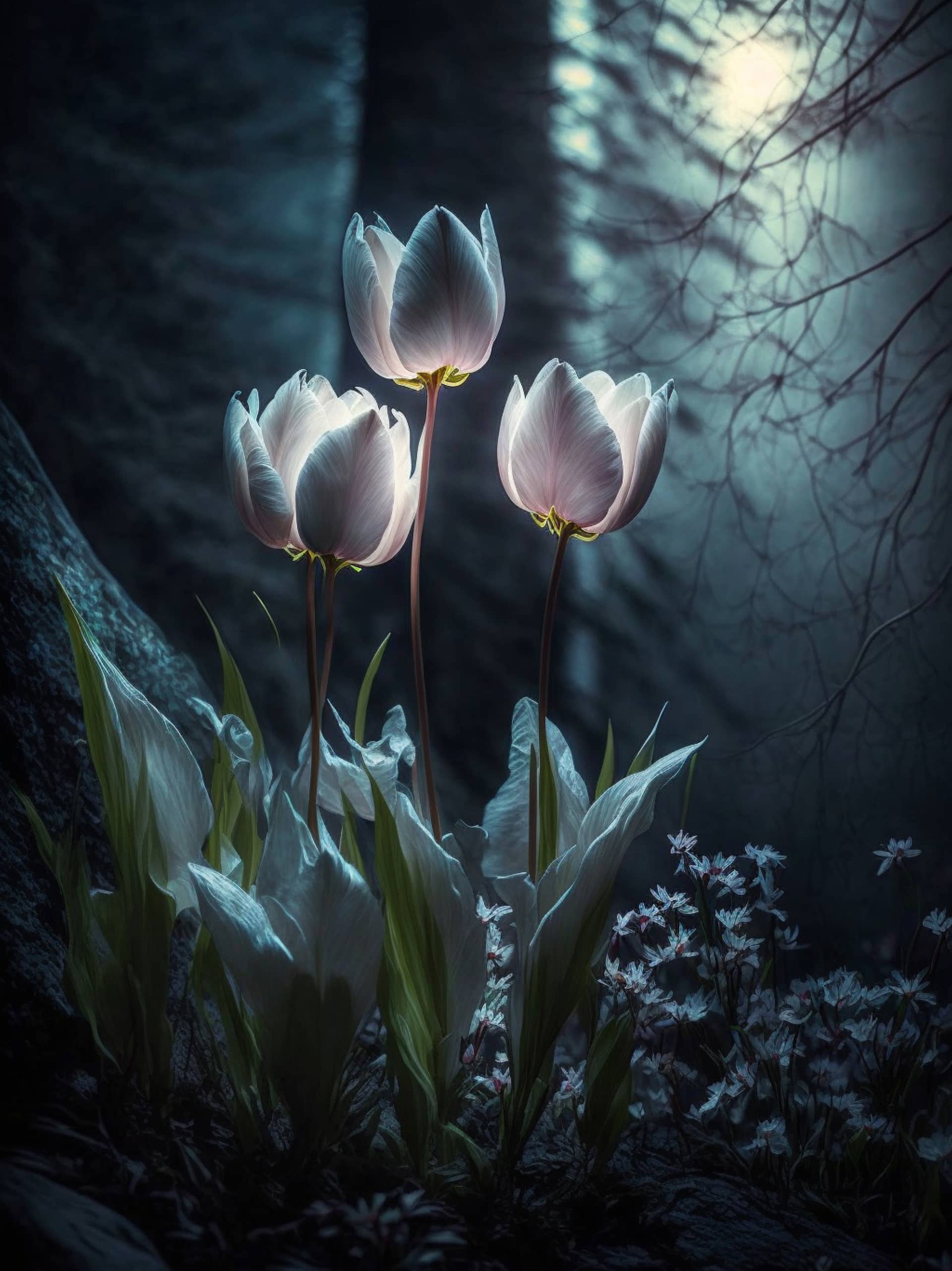 Cool images for profile beautiful dreamy tulips generative