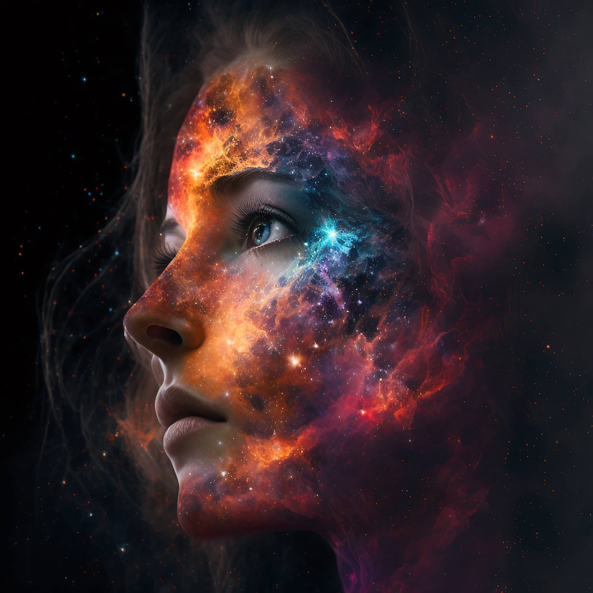 Cool images for profile fantasy art young galaxy nebula woman