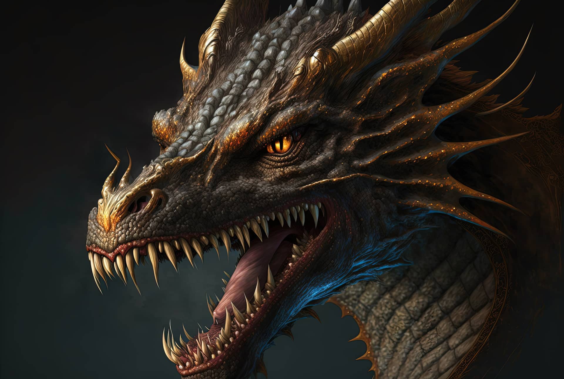 Cool instagram profile pics generative fantasy dragon head