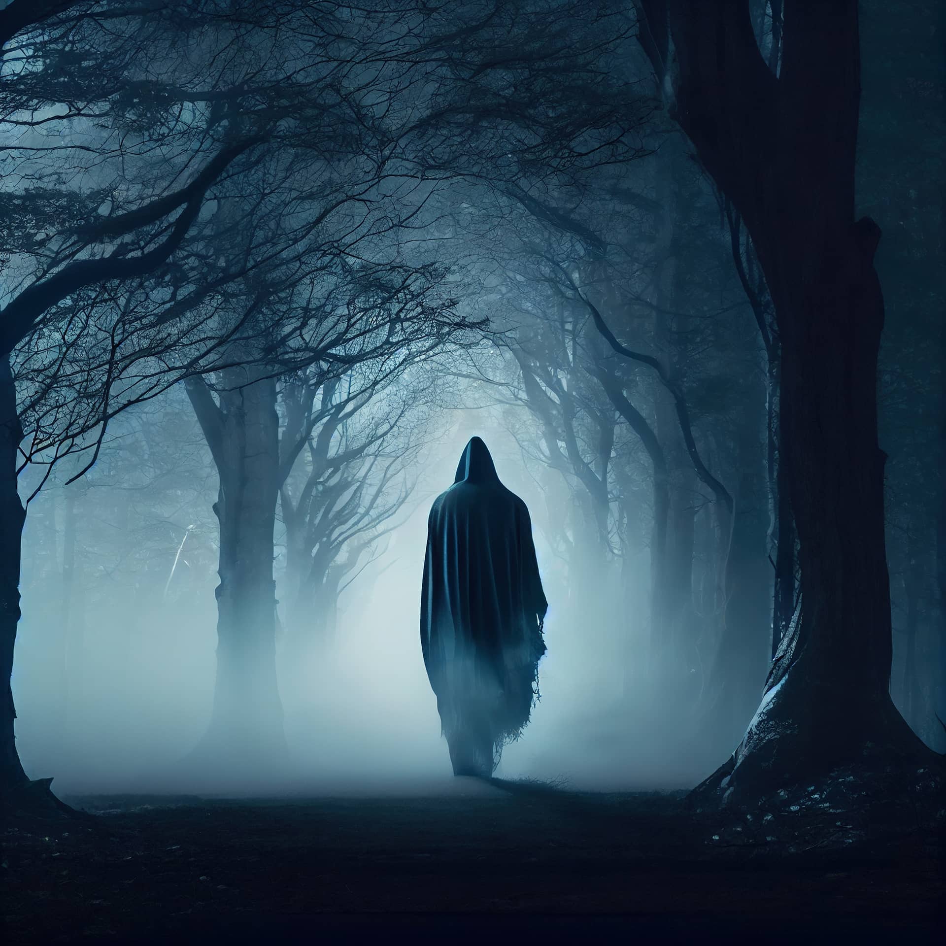 Cool instagram profile pics silhouette spooky dark forest generative