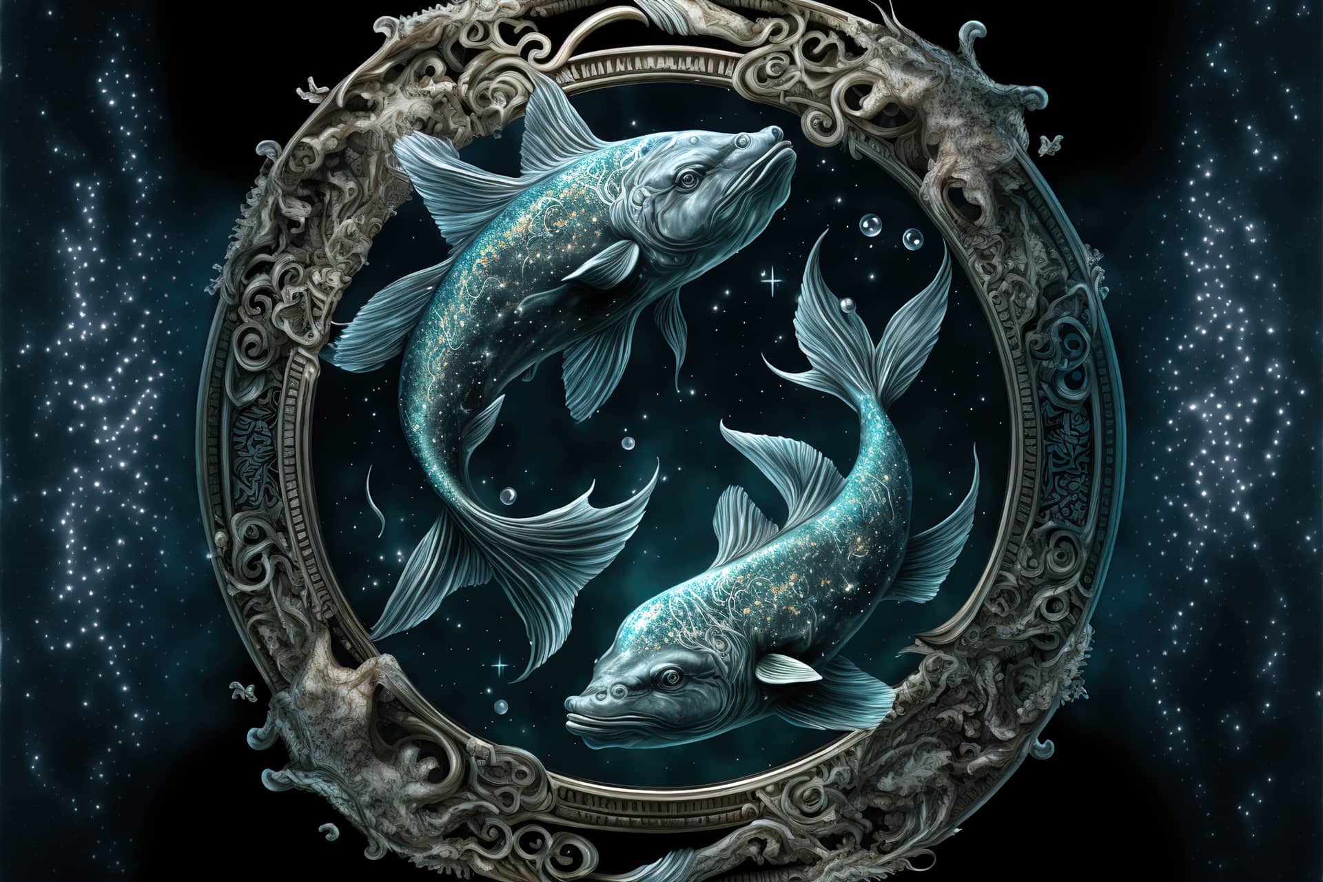 Zodiac sign pisces fantasy fish astrological wheel cool instagram profile pics