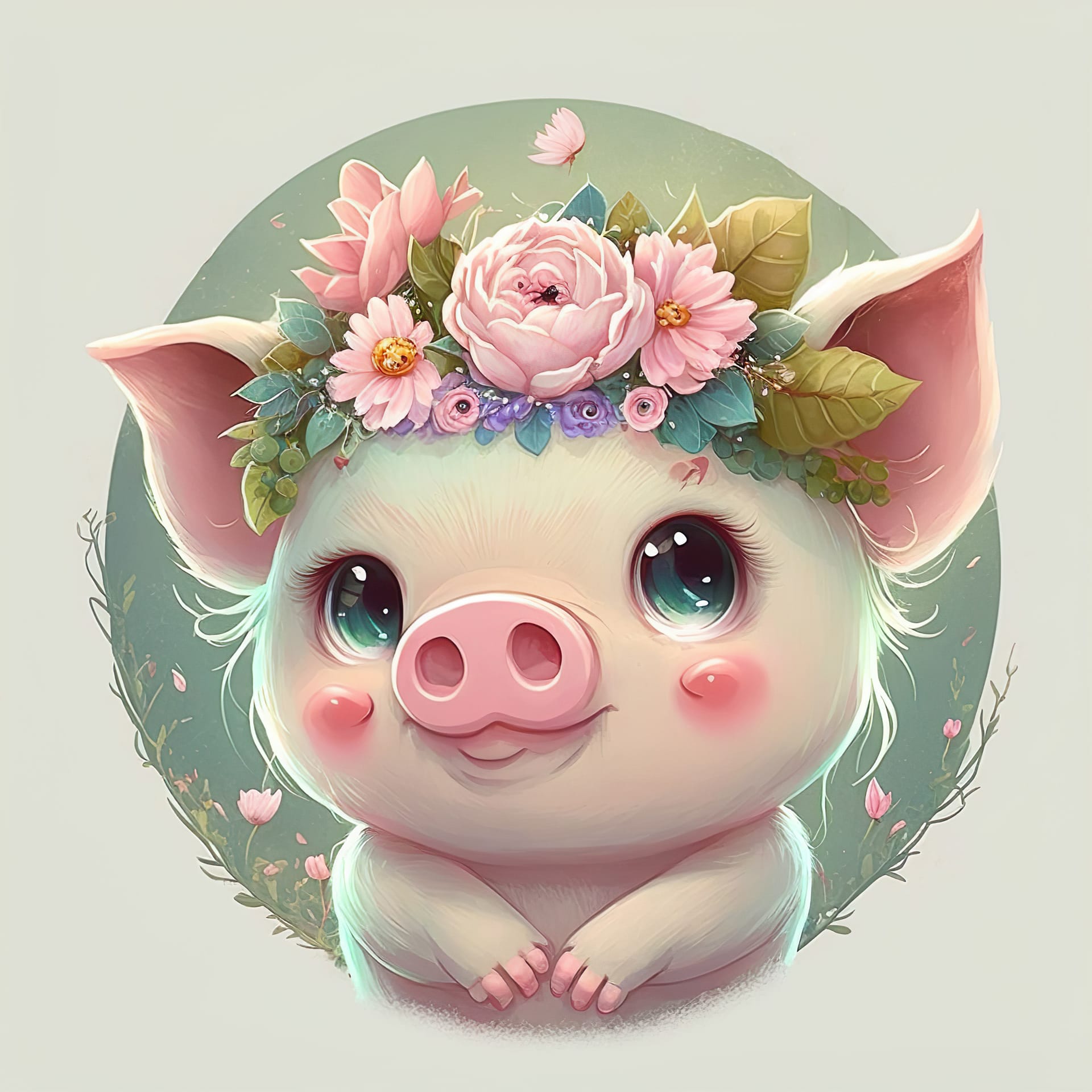 Cute cartoon pig love pigs tshirt poster cute animal profile pictures