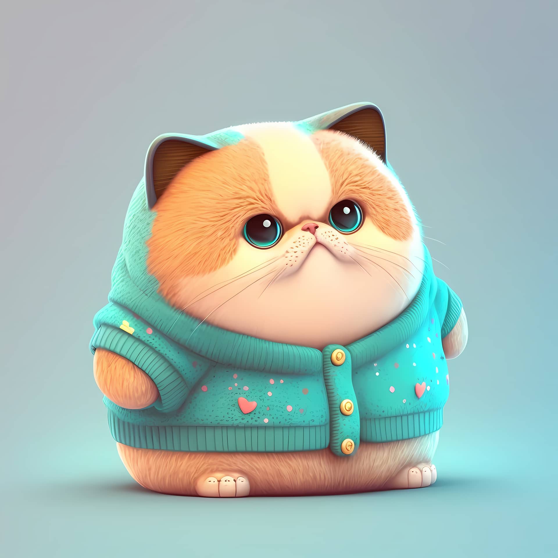 Cute profile photos adorable cat characters wear cute funny colorful clothes
