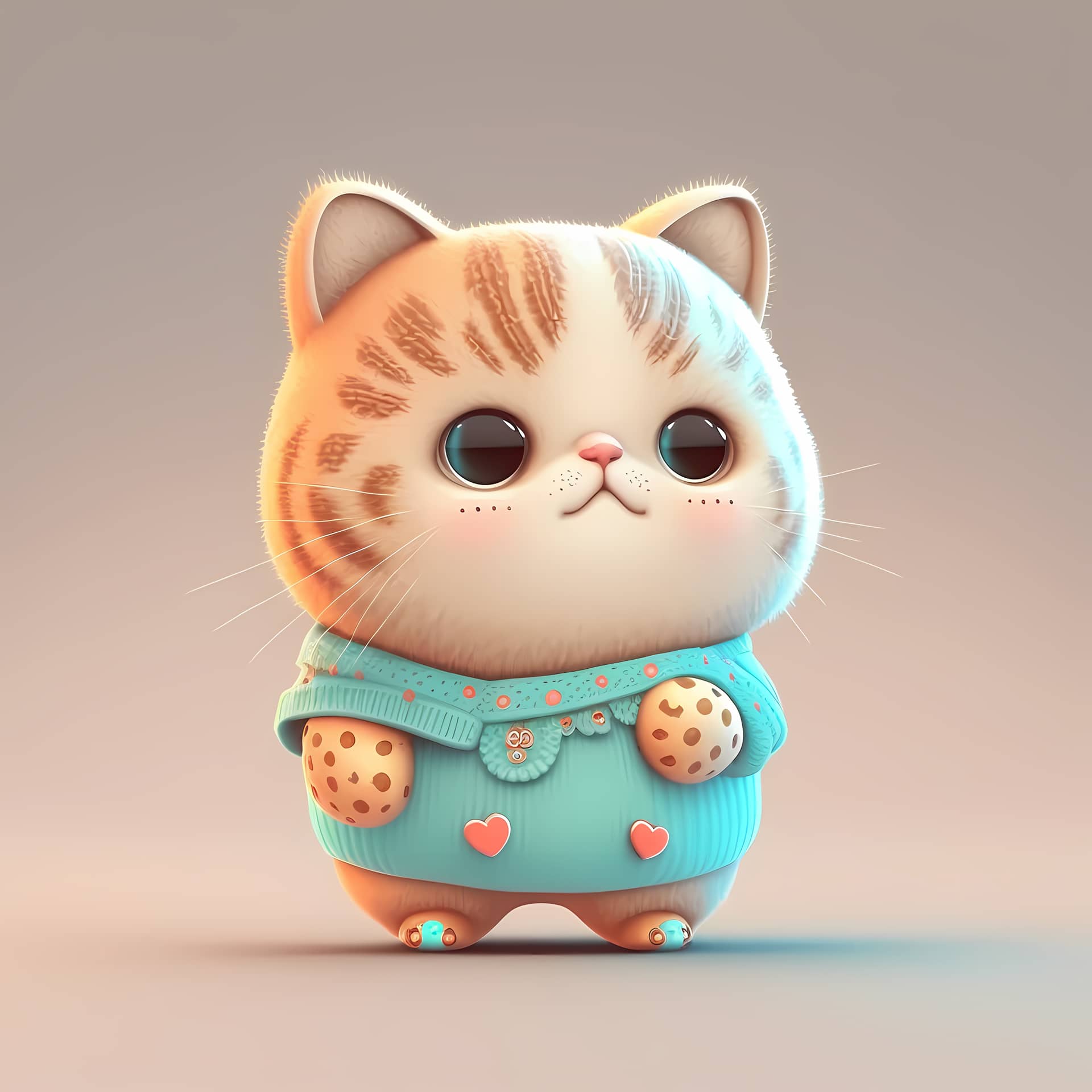 Cute profile photos cat characters wear cute funny colorful clothes excellent image