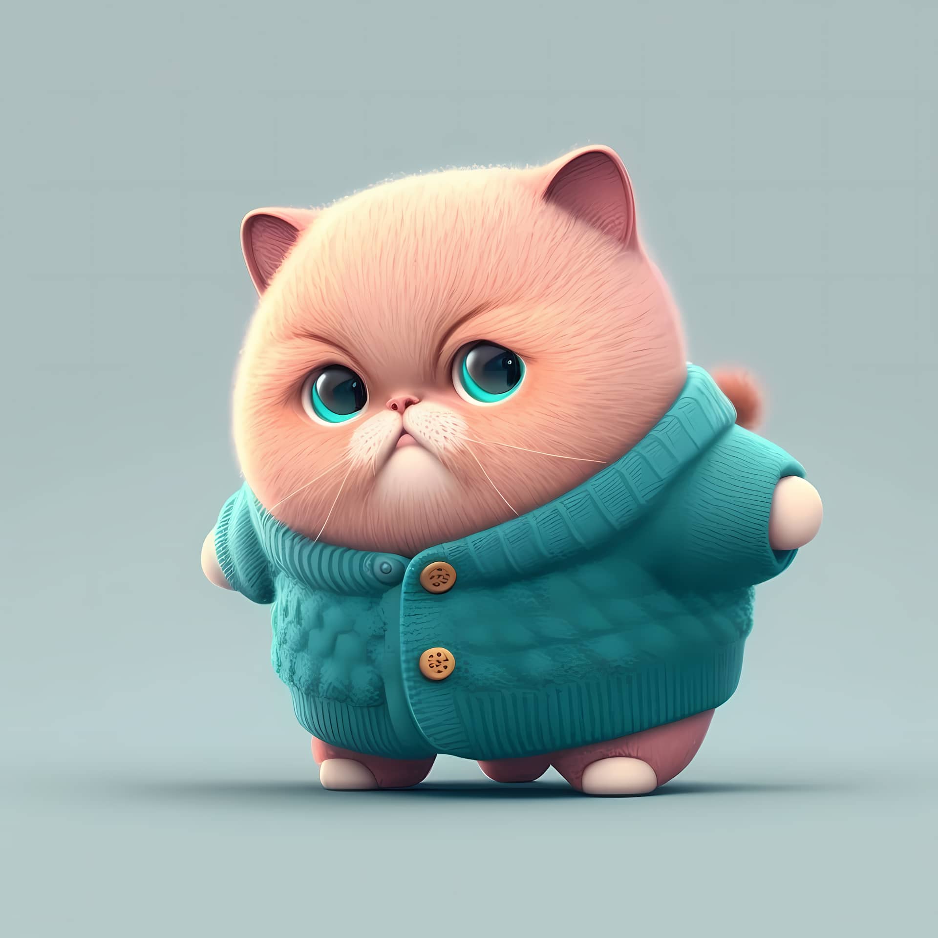 Cute profile photos cat characters wear cute funny colorful clothes excellent picture
