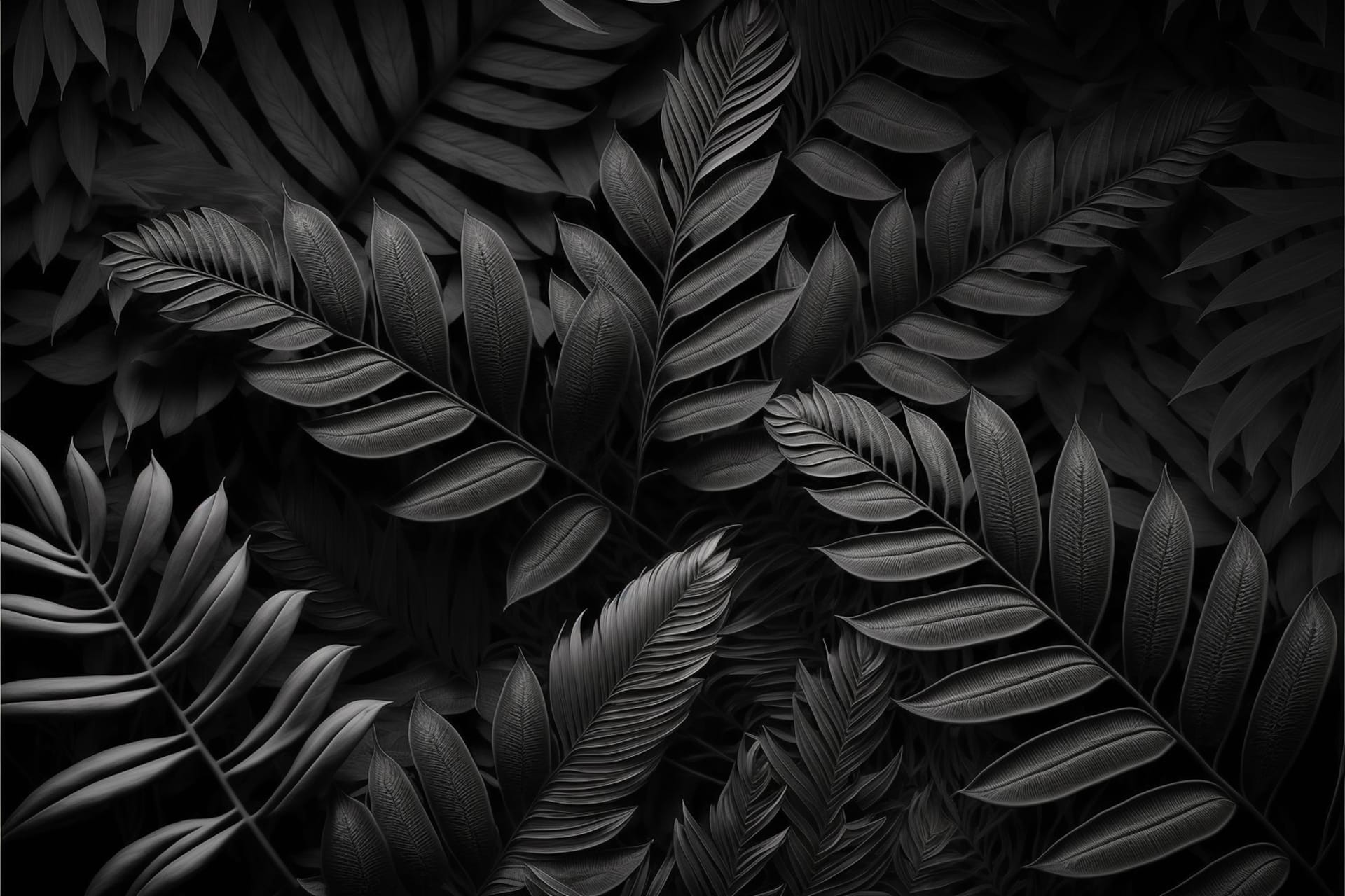 Dark profile picture black foliage background