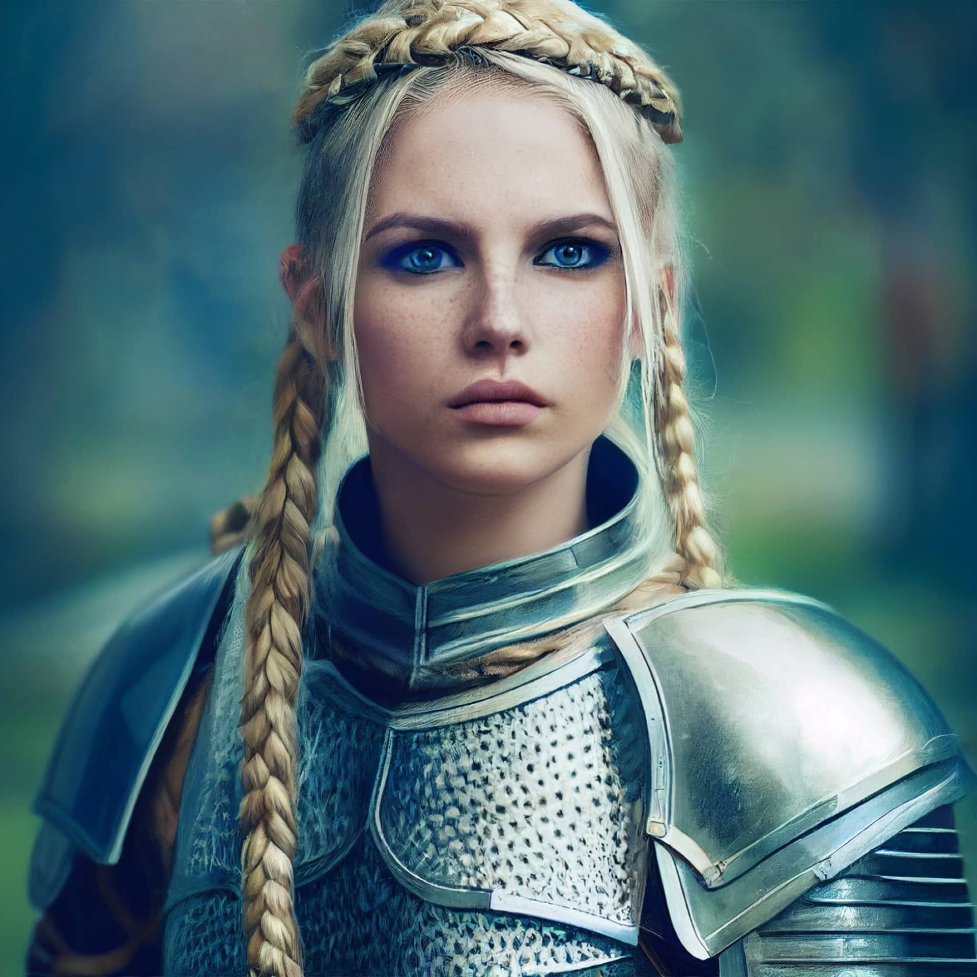 Dream profile picture portrait female soldier armor