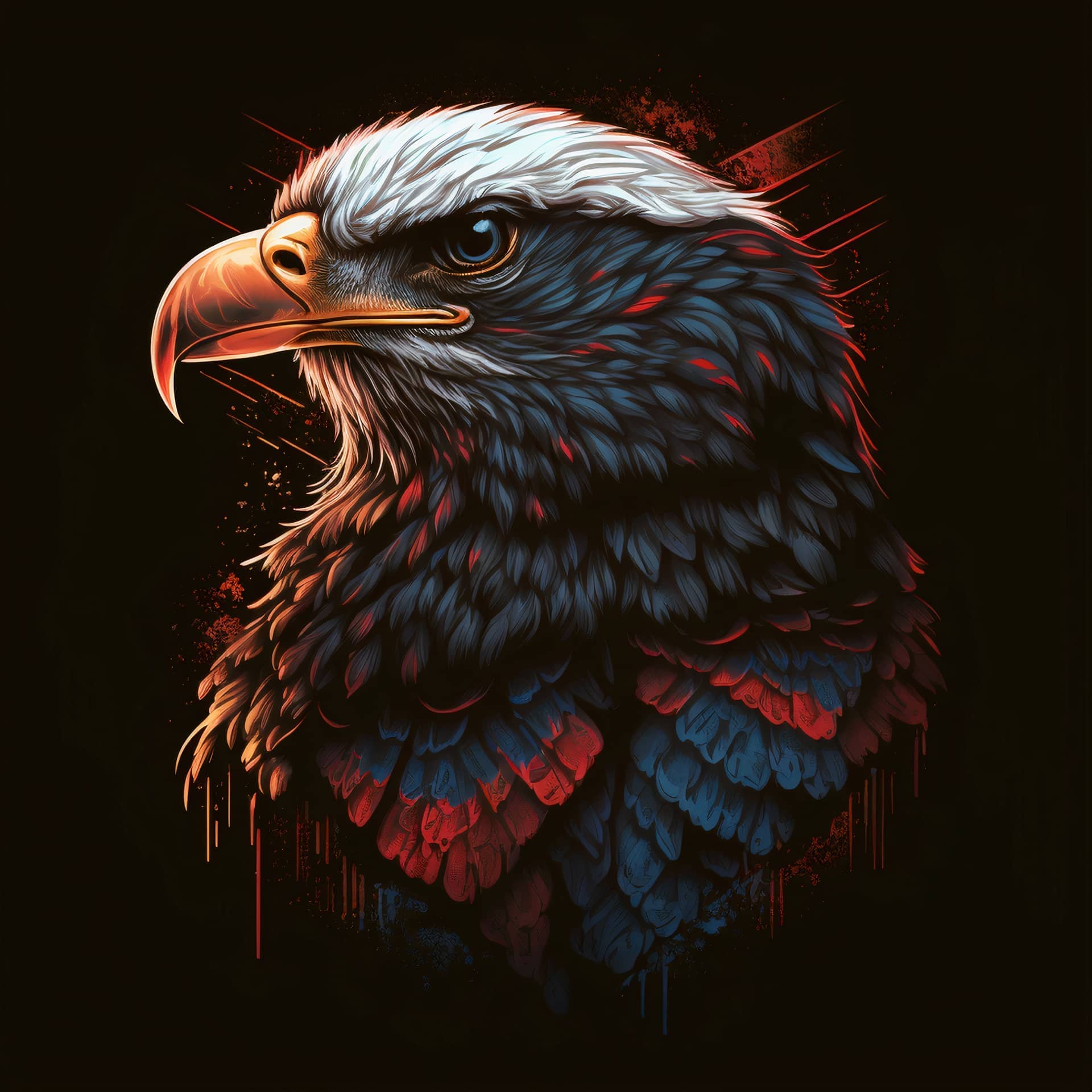 Facebook profile pic eagle design with american flag