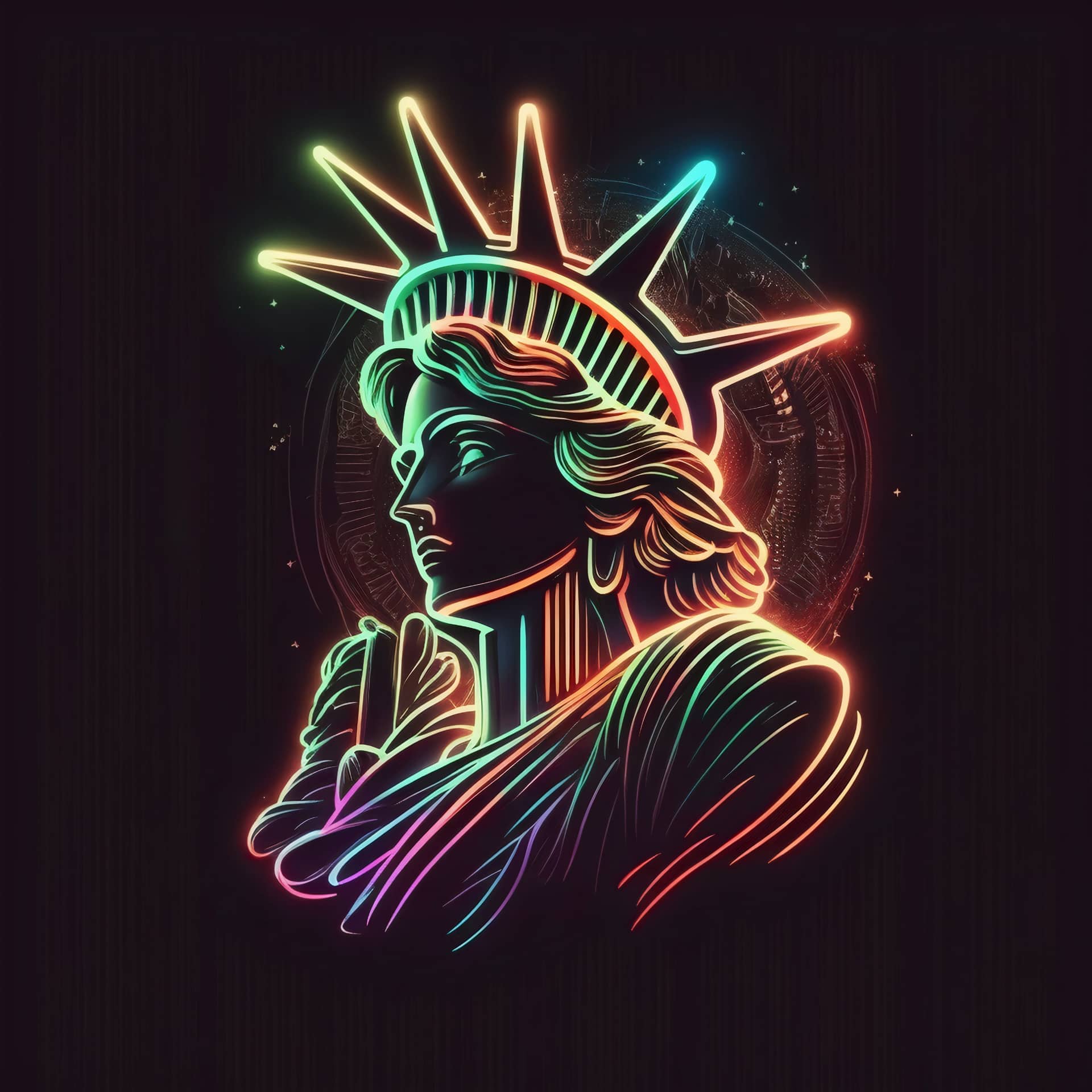 Facebook profile pic style statue liberty illustration new york excellent image