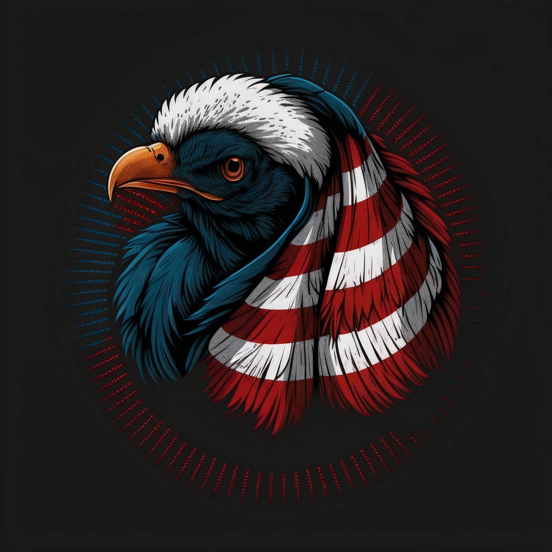 Turkey design with american flag facebook profile pic