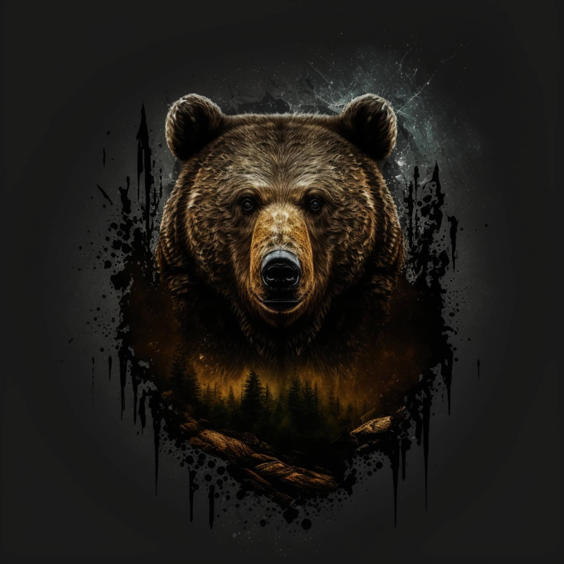 Cool bear illustration design excellent picture