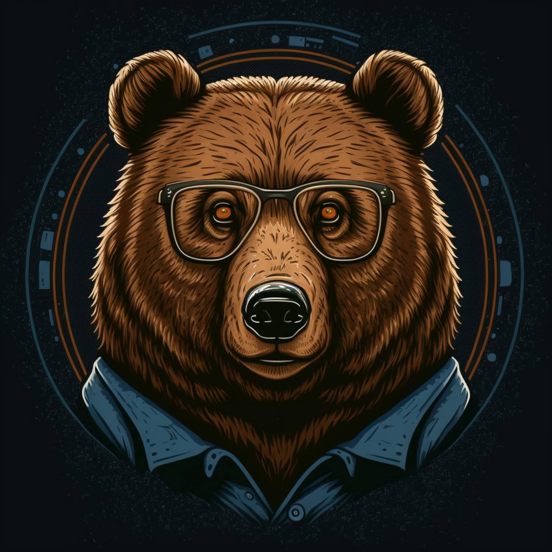 Cool bear illustration design nice image