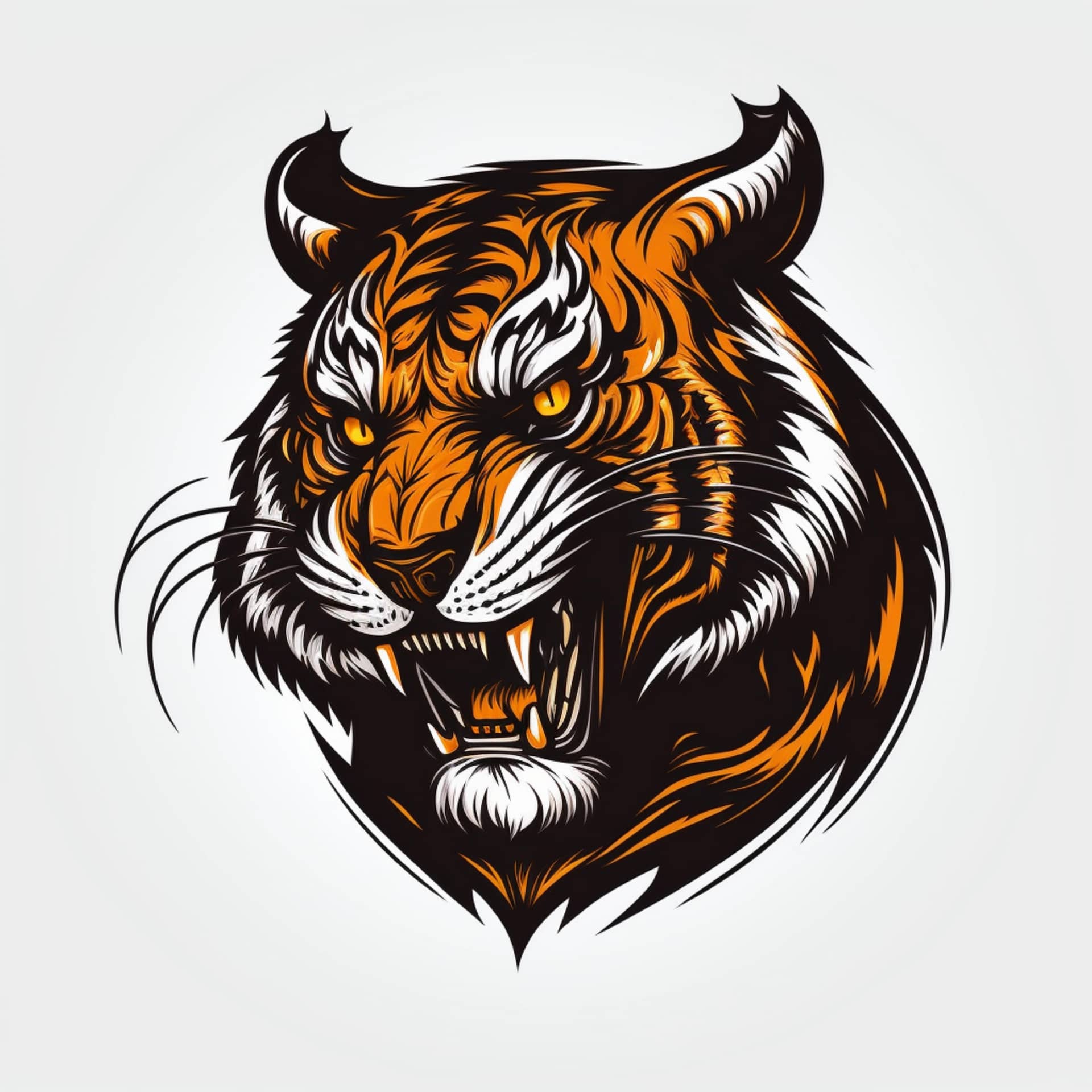 Cool tiger logo vector illustration excellent image