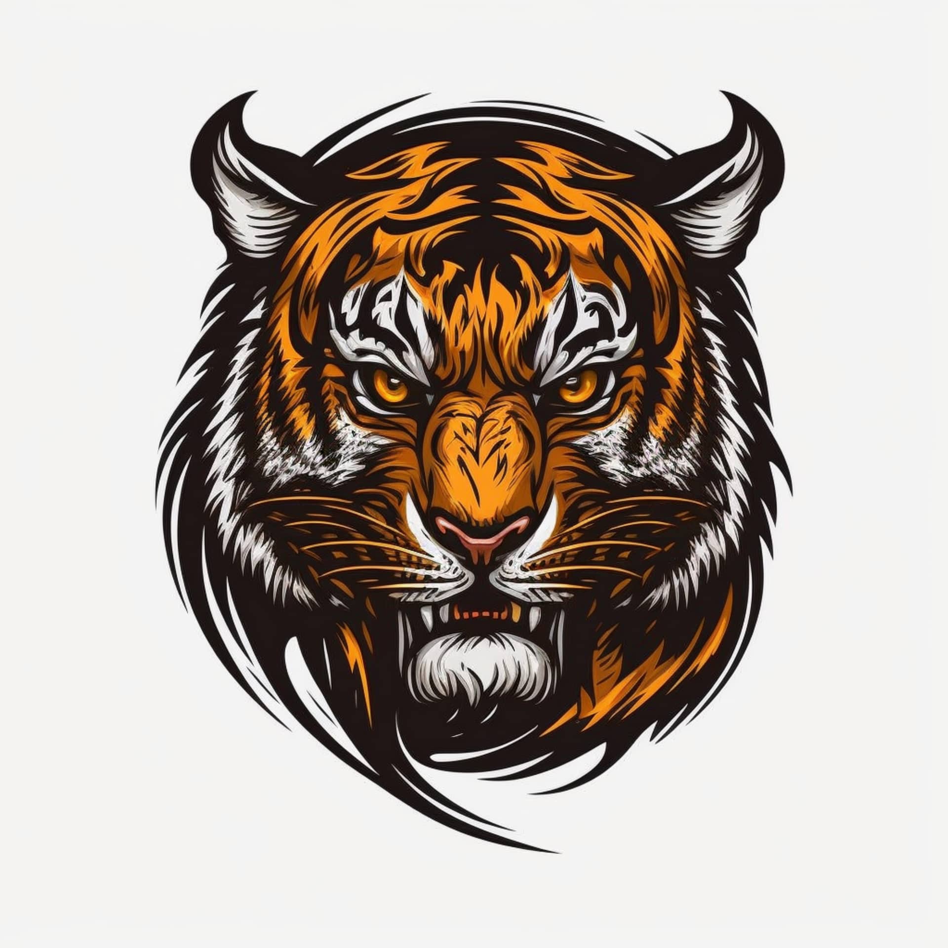 Cool tiger logo vector illustration picture