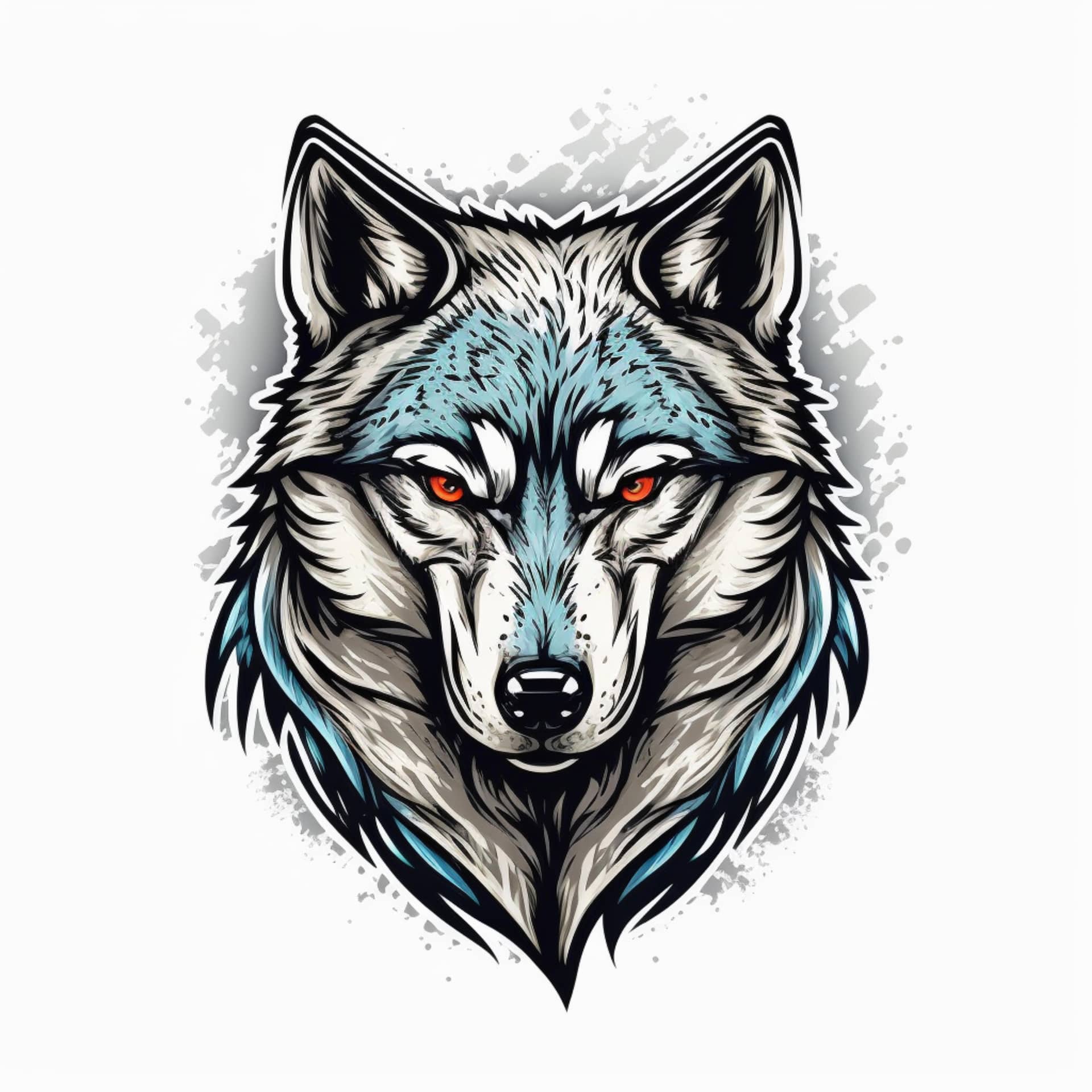 Cool wolf logo vector illustration fine picture
