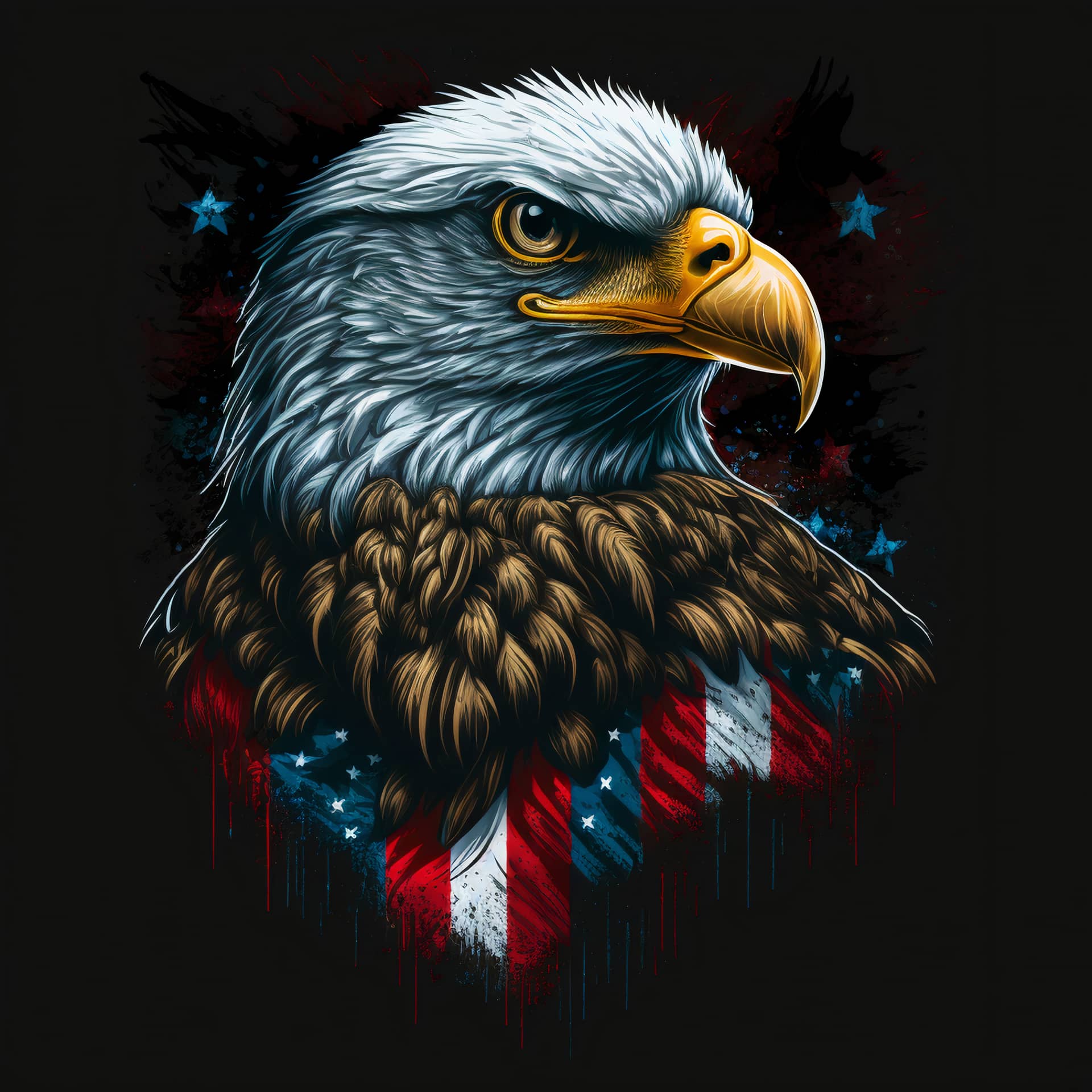 Eagle design with american flag fb profile pic