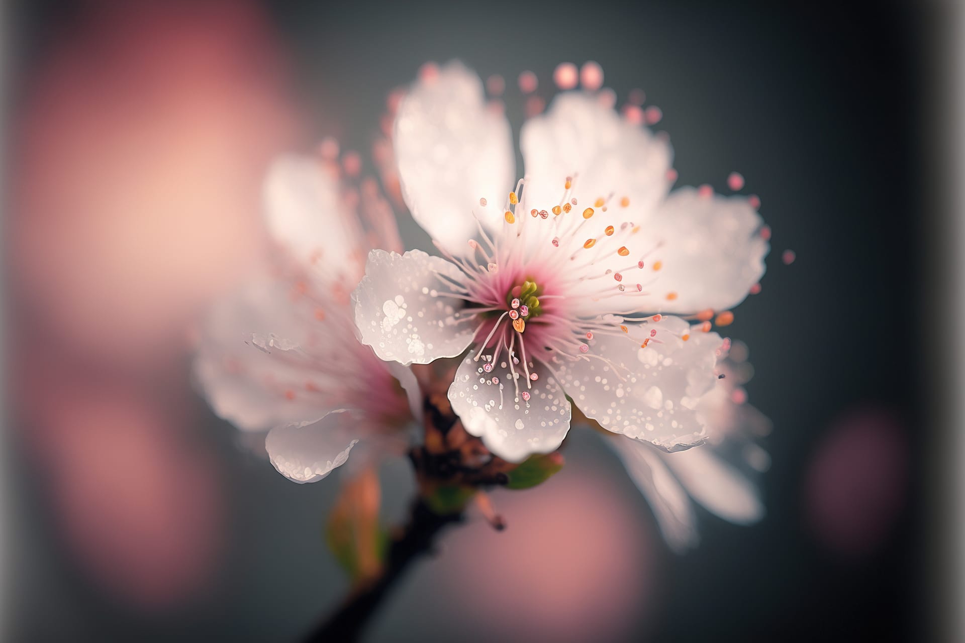 Cherry blossom closeup flower profile pic