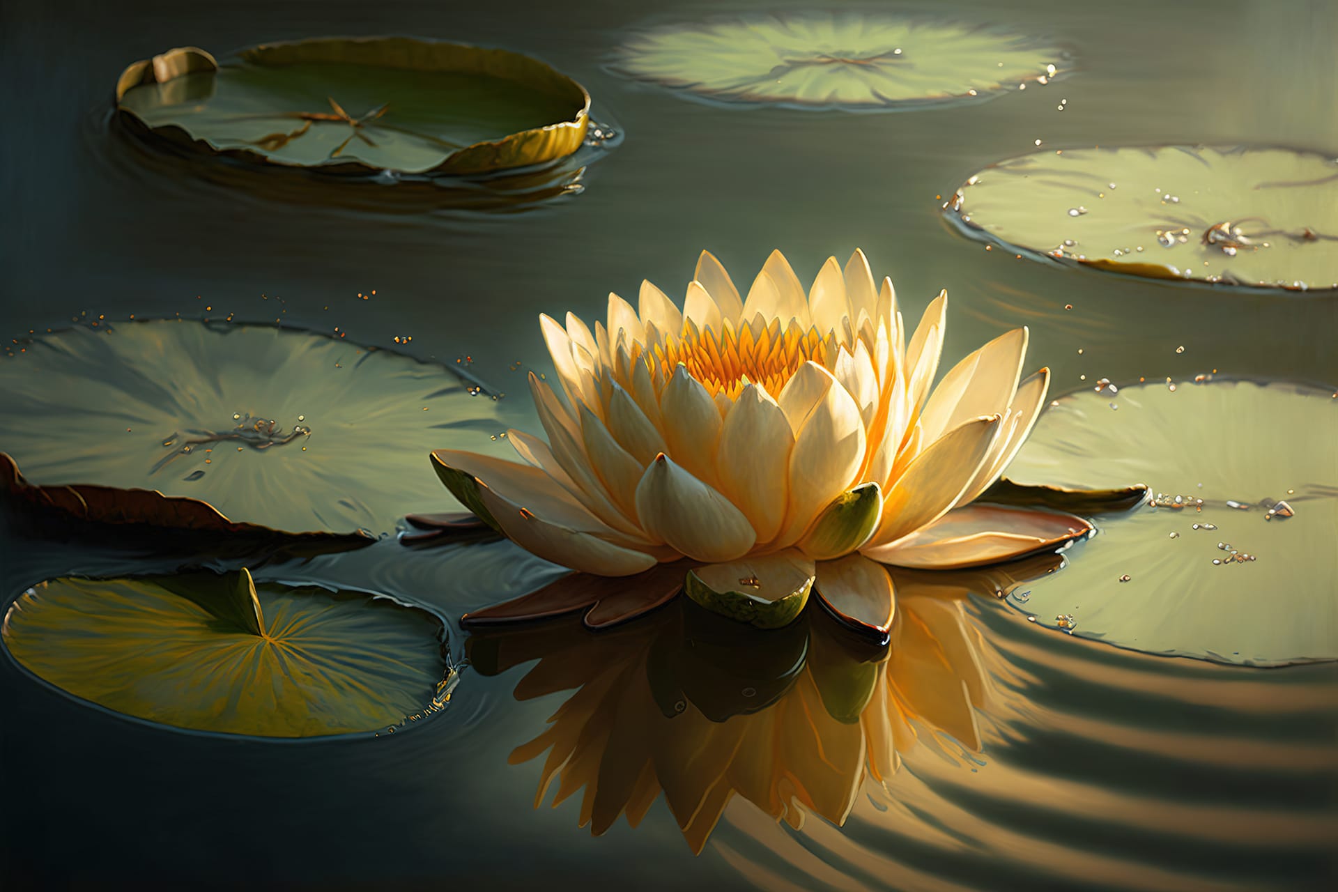 Flower profile pic water lily pond nice image