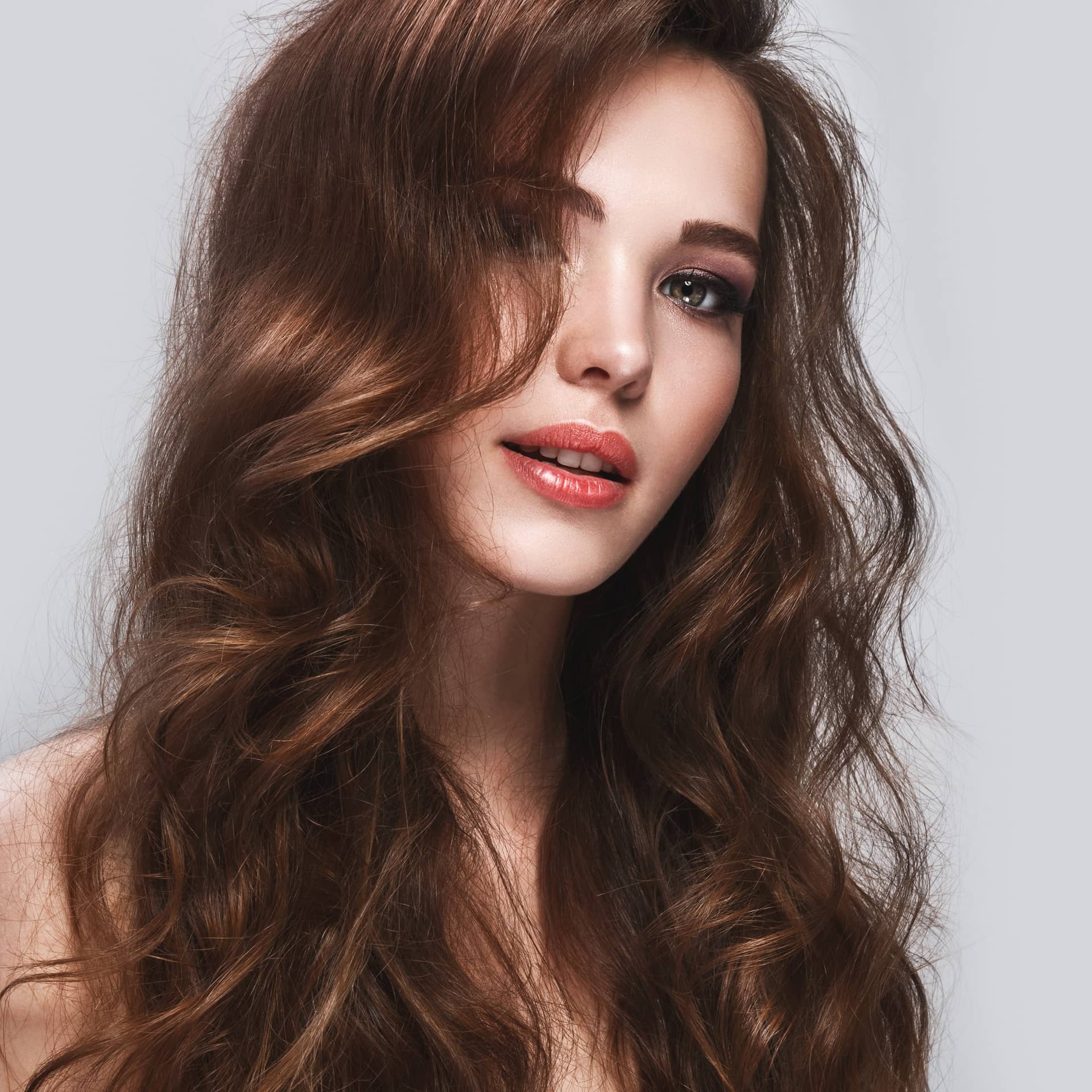 Good profile pics beautiful young woman with long wavy hair