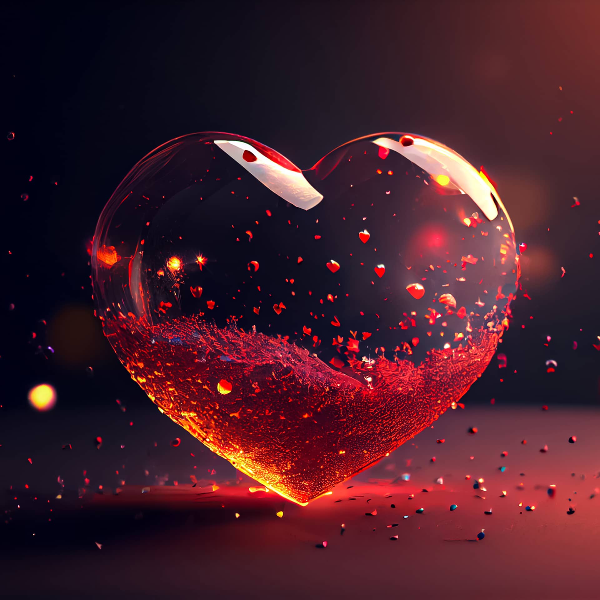 Heart concept love valentine s day february 14th rendering realistic