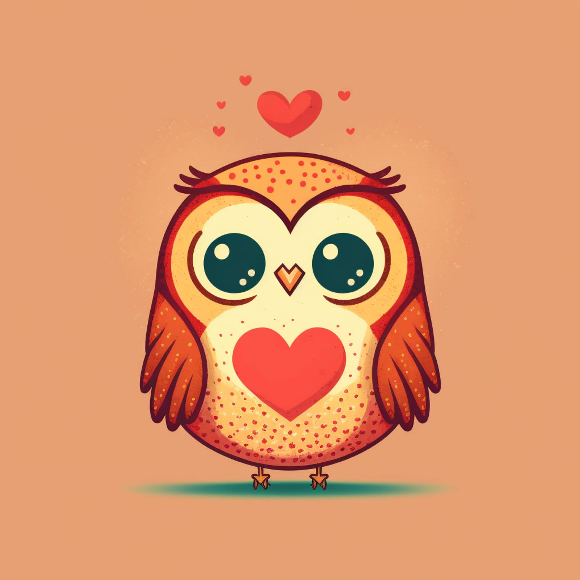 Heart profile picture owl with heart valentines day