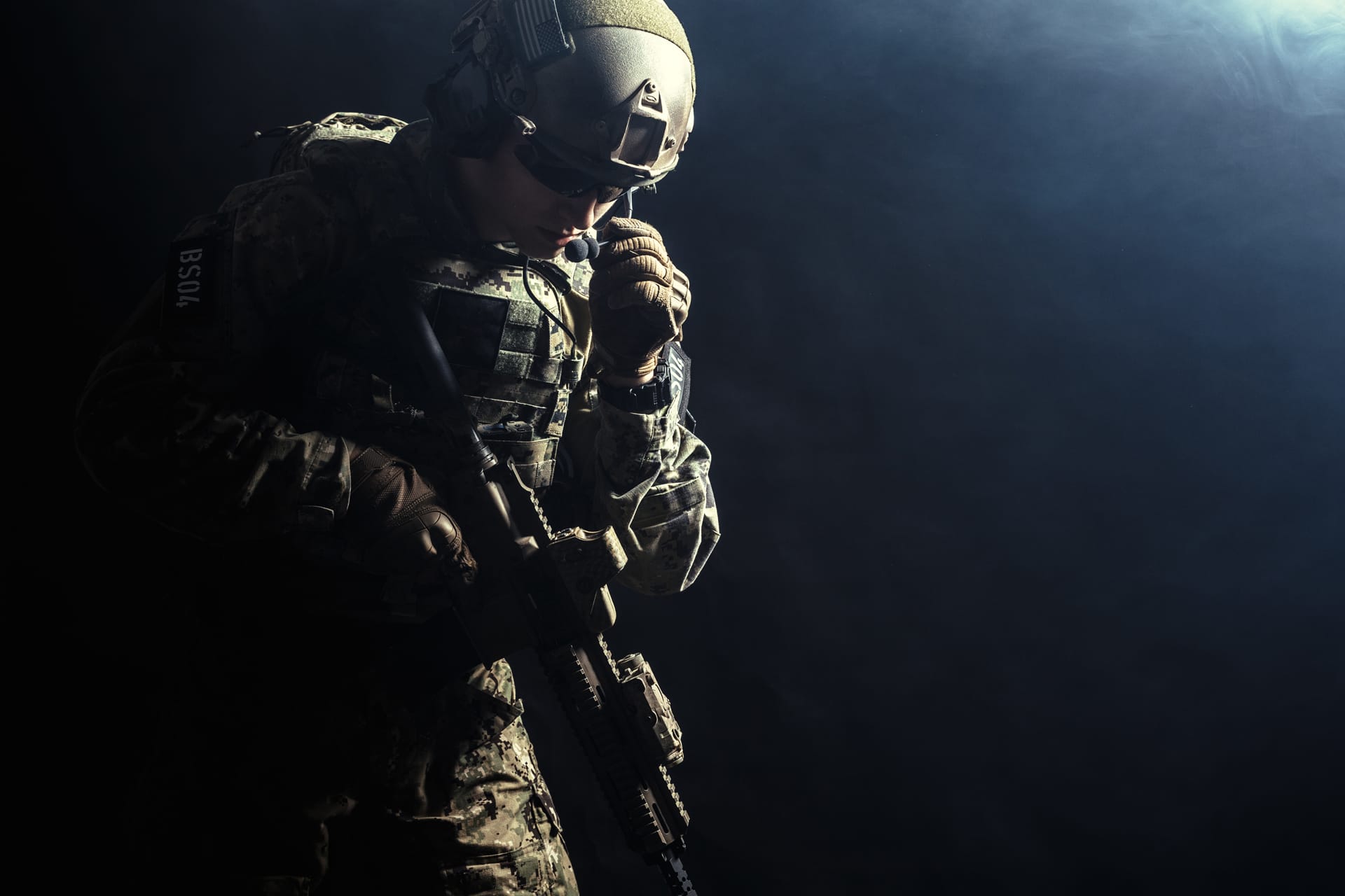 Special forces soldier with rifle excellent image