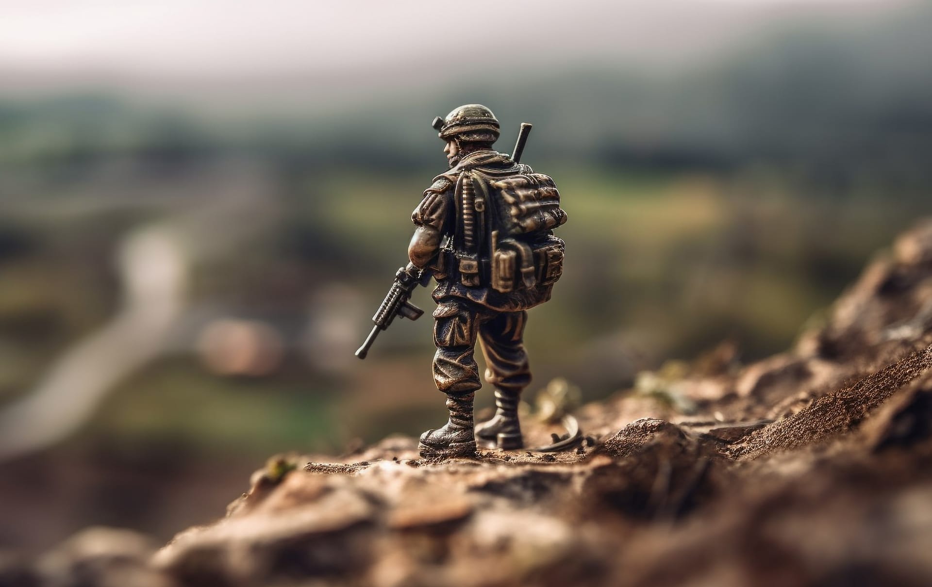 Toy soldier rifles battle field military profile pictures