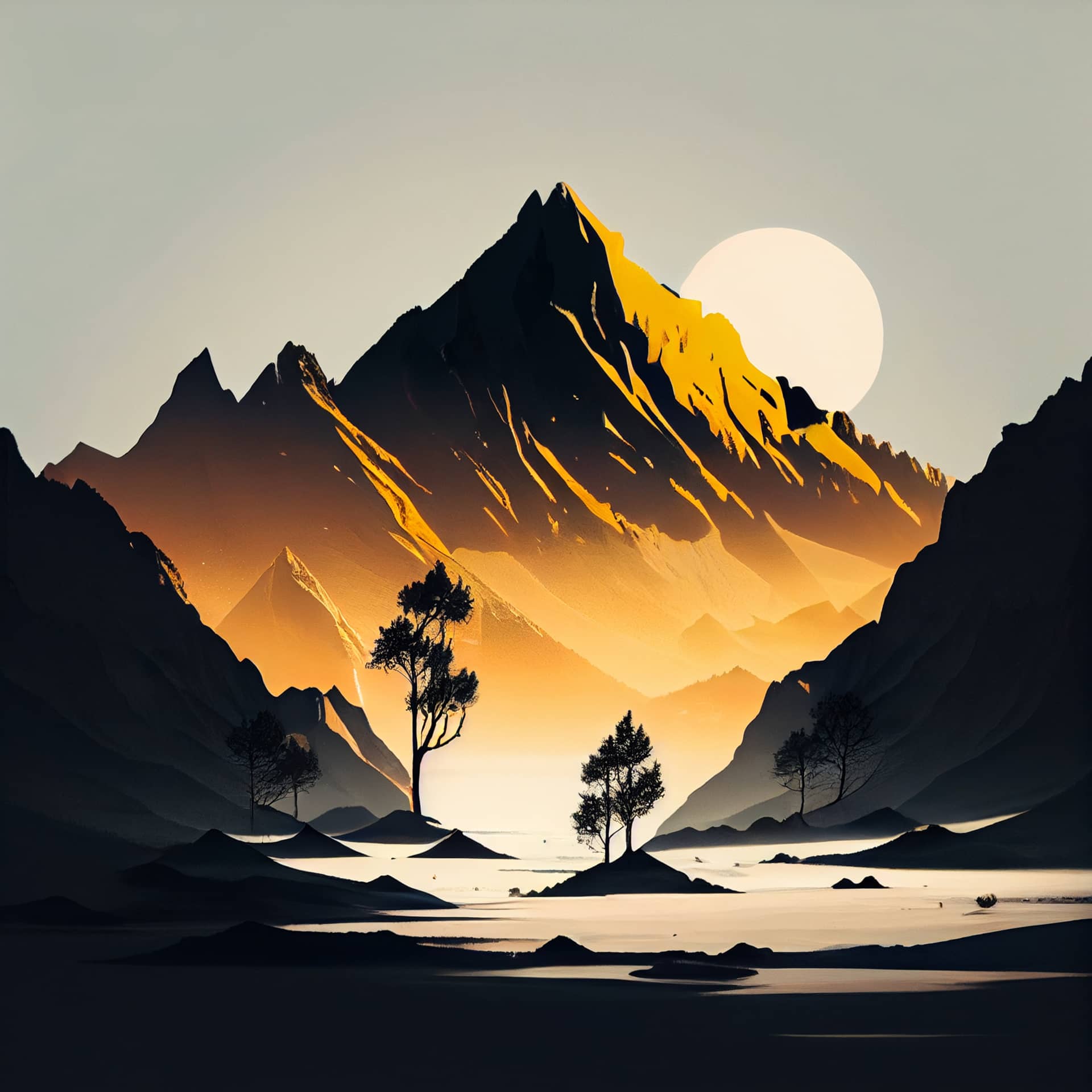 Nature profile picture mountain landscape imaginative image