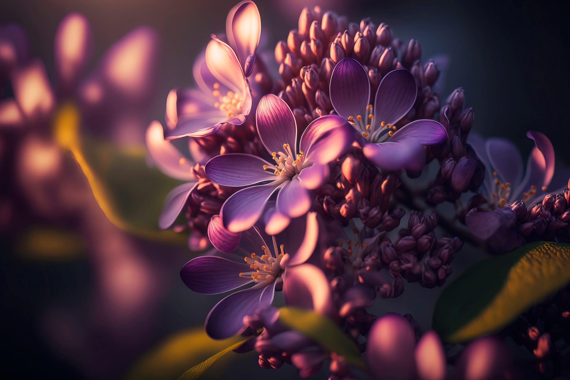 Pink profile picture spring lilac violet flowers abstract soft floral background