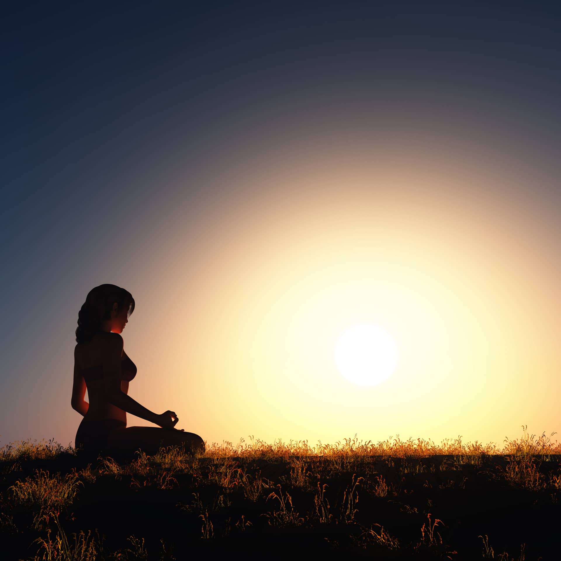 Pinterest profile picture female yoga position against sunset sky