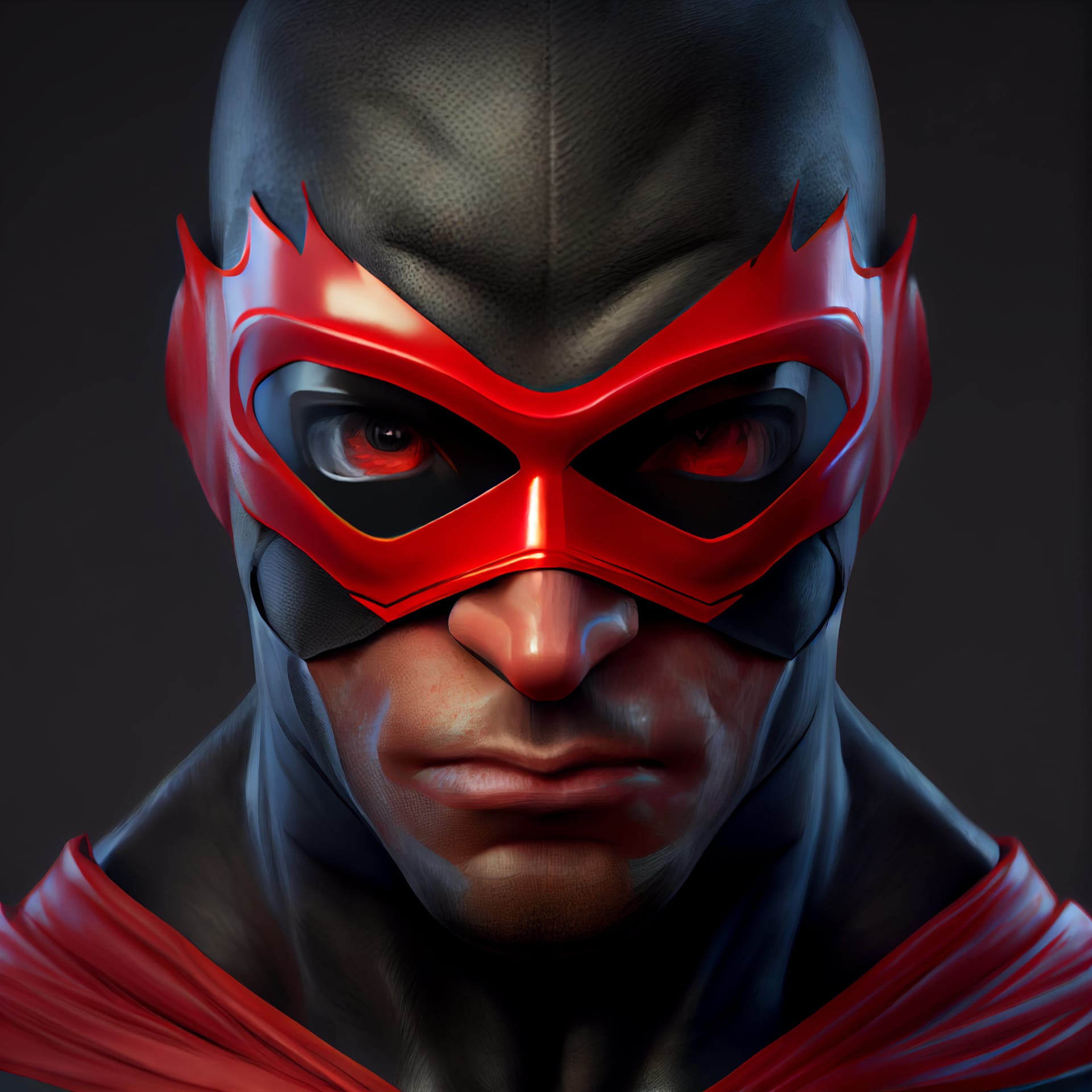 Realistic superhero man with superpowers 3d render illustration excellent image