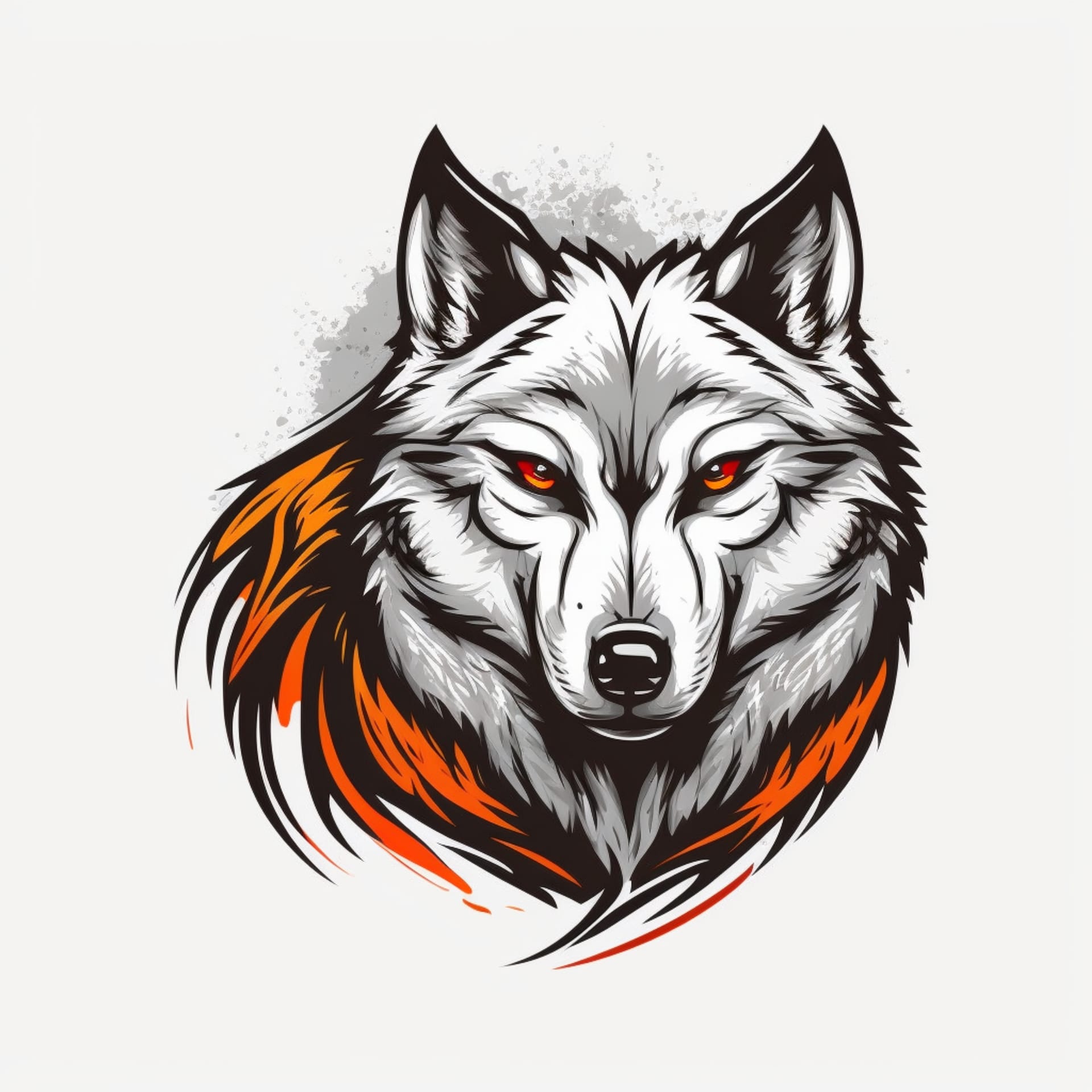 Cool wolf logo illustration balanced image wolf profile pic