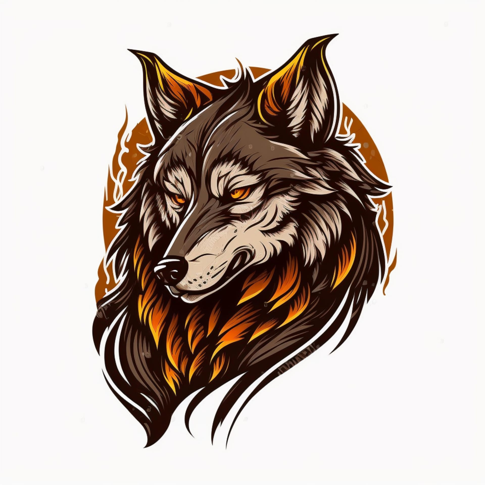 Cool wolf logo illustration captivating image